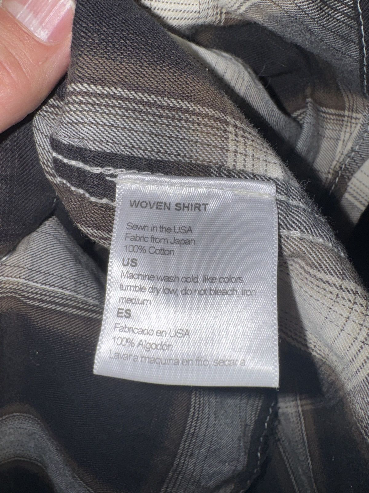 Freenote Cloth Brown and cream snap front shirt Size US XL / EU 56 / 4 - 3 Thumbnail