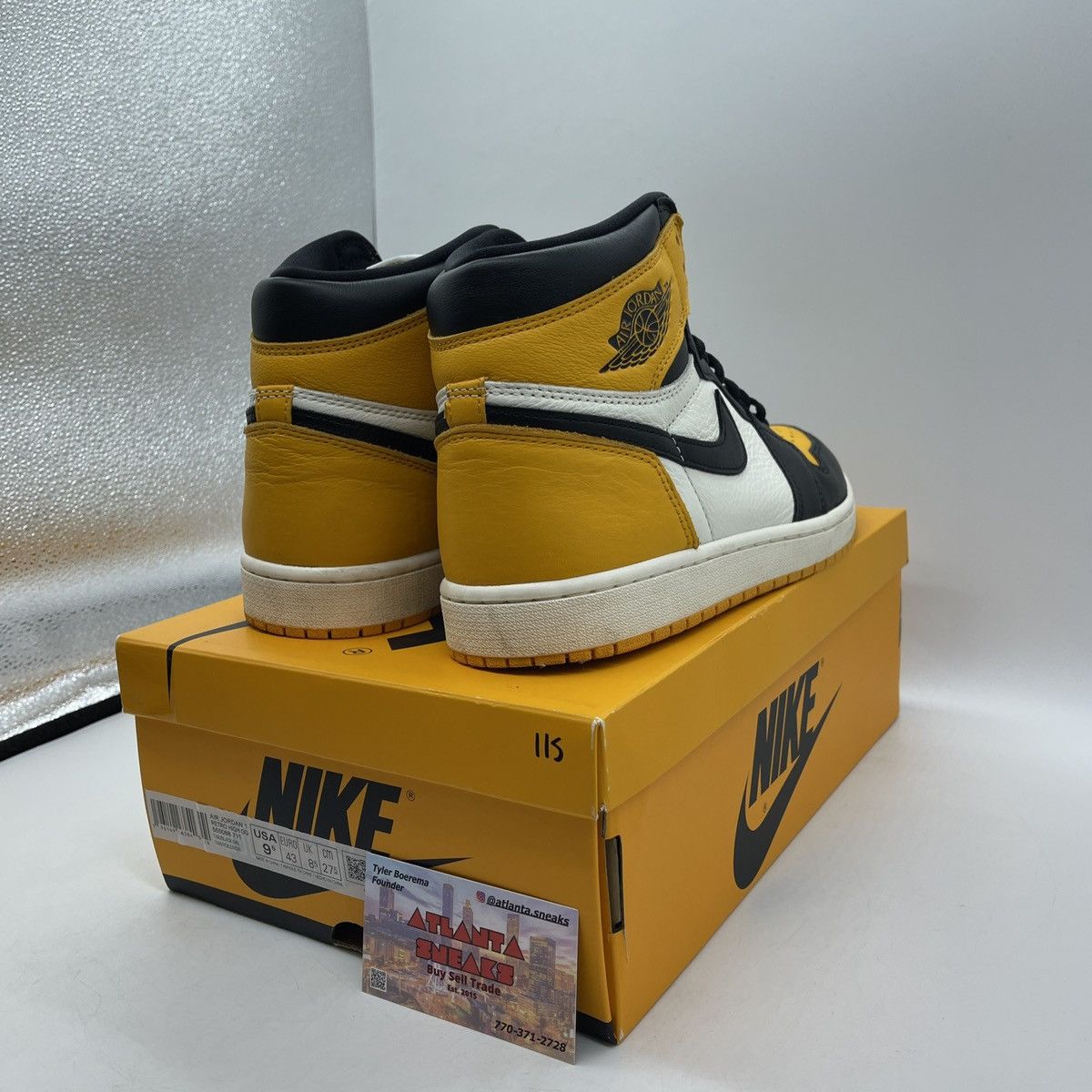 Jordan Brand Air Jordan 1 high yellow toe Size US 9.5 / EU 42-43 - 5 Thumbnail