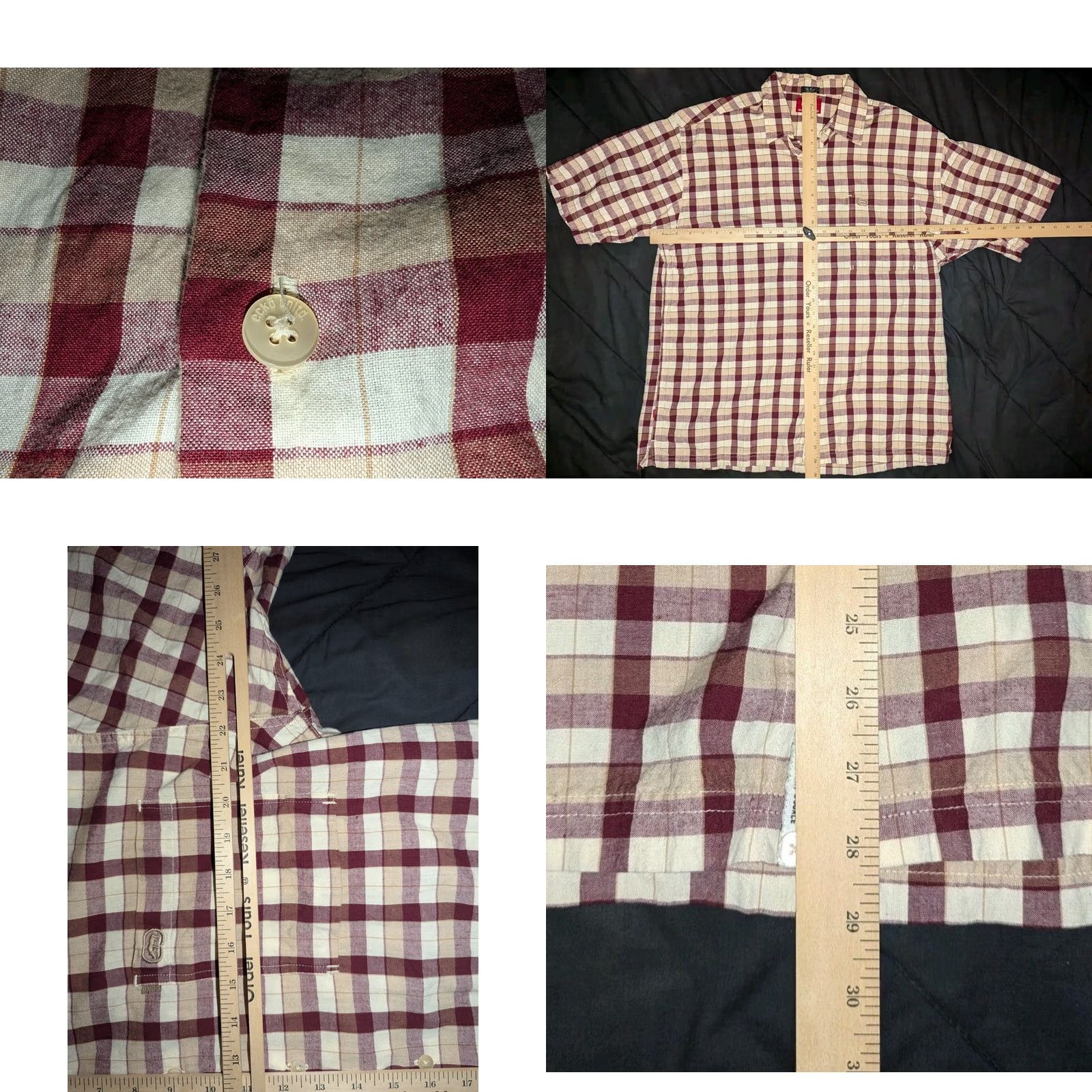 Ecko Unltd. VINTAGE Ecko Unltd Shirt Mens L Plaid Red Check Short Sleeve Button Up The Knite Casual Modern Logo 90s Mens Size US L / EU 52-54 / 3 - 8 Thumbnail