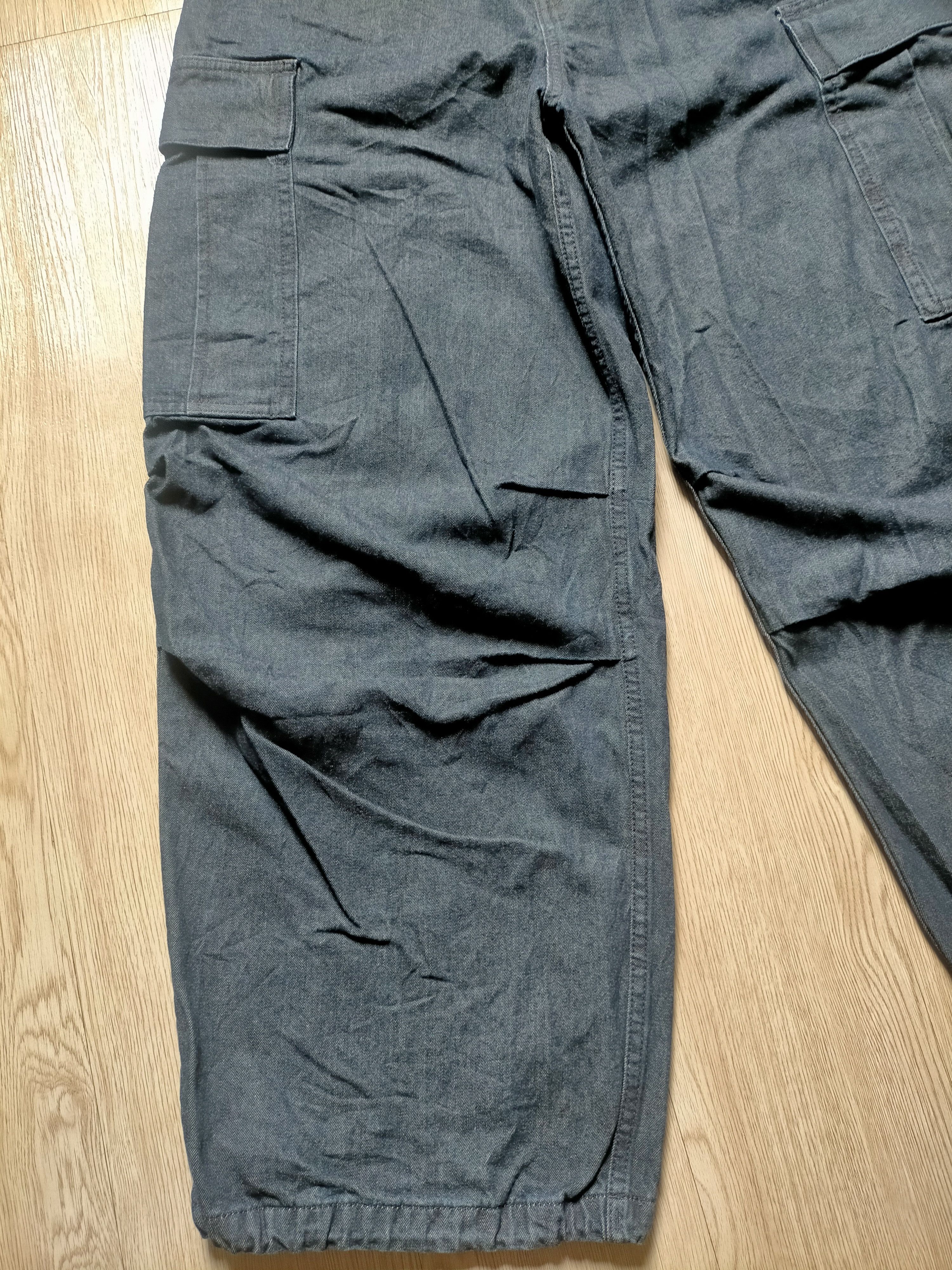 GU Parachute Denim Baggy wide Leg Cargo Jeans