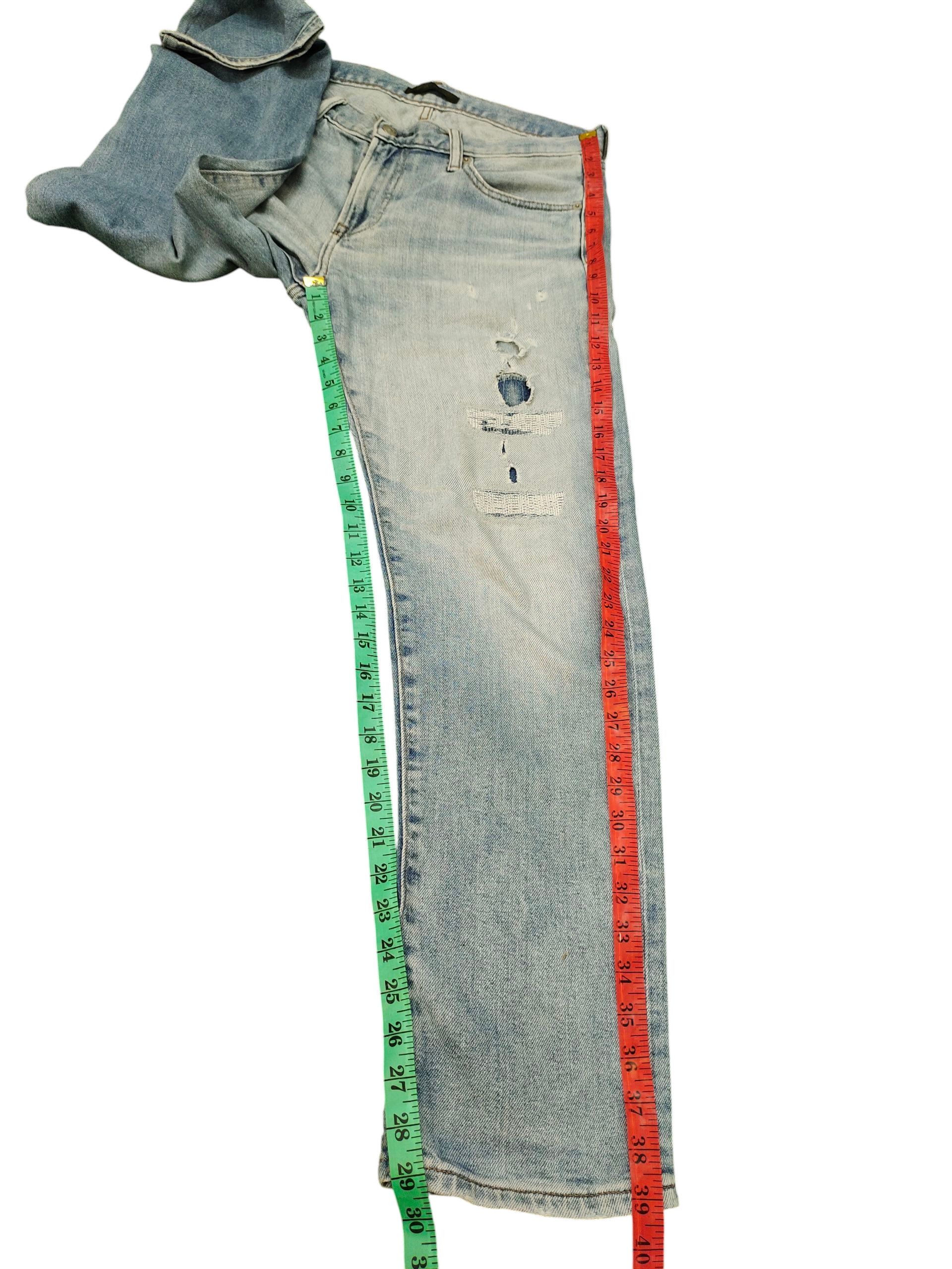 Uniqlo Vintage Y2k Uniqlo Japan Clawmark Distress Faded Denim Jeans Size US 32 / EU 48 - 15 Thumbnail