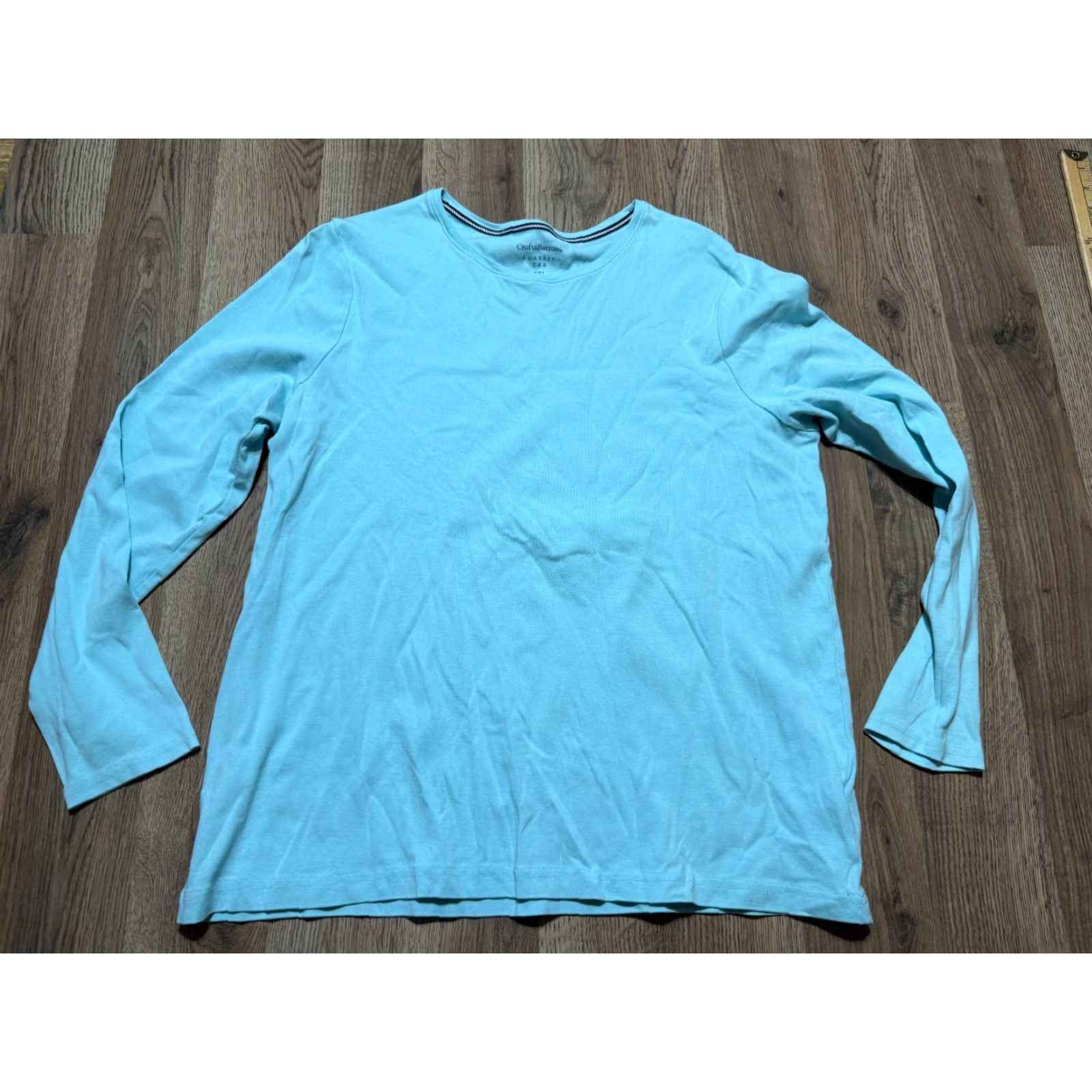 Croft & Barrow Croft & Barrow Shirt Women's XXL Green Long Sleeve Classic Tee Shirt Womens Size XXL / US 16-18 / IT 52-54 - 2 Thumbnail