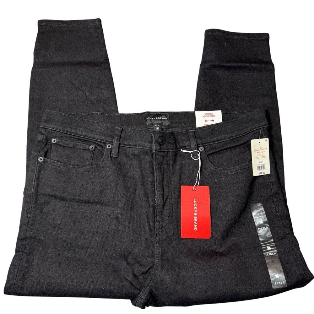 Lucky Brand NWT New $99 Lucky Brand High Rise Bridgette Skinny Jeans In Size 34" / US 12 / IT 48 - 3 Thumbnail