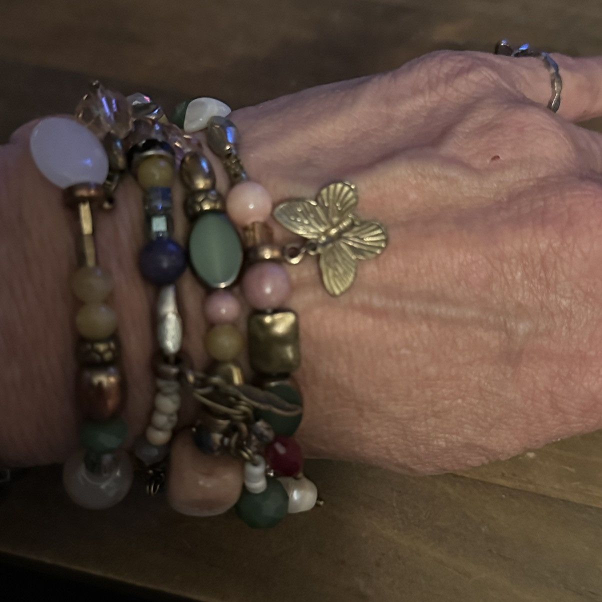 Other Lizou semi precious stone beaded stacked stretch bracelet Size ONE SIZE - 3 Thumbnail
