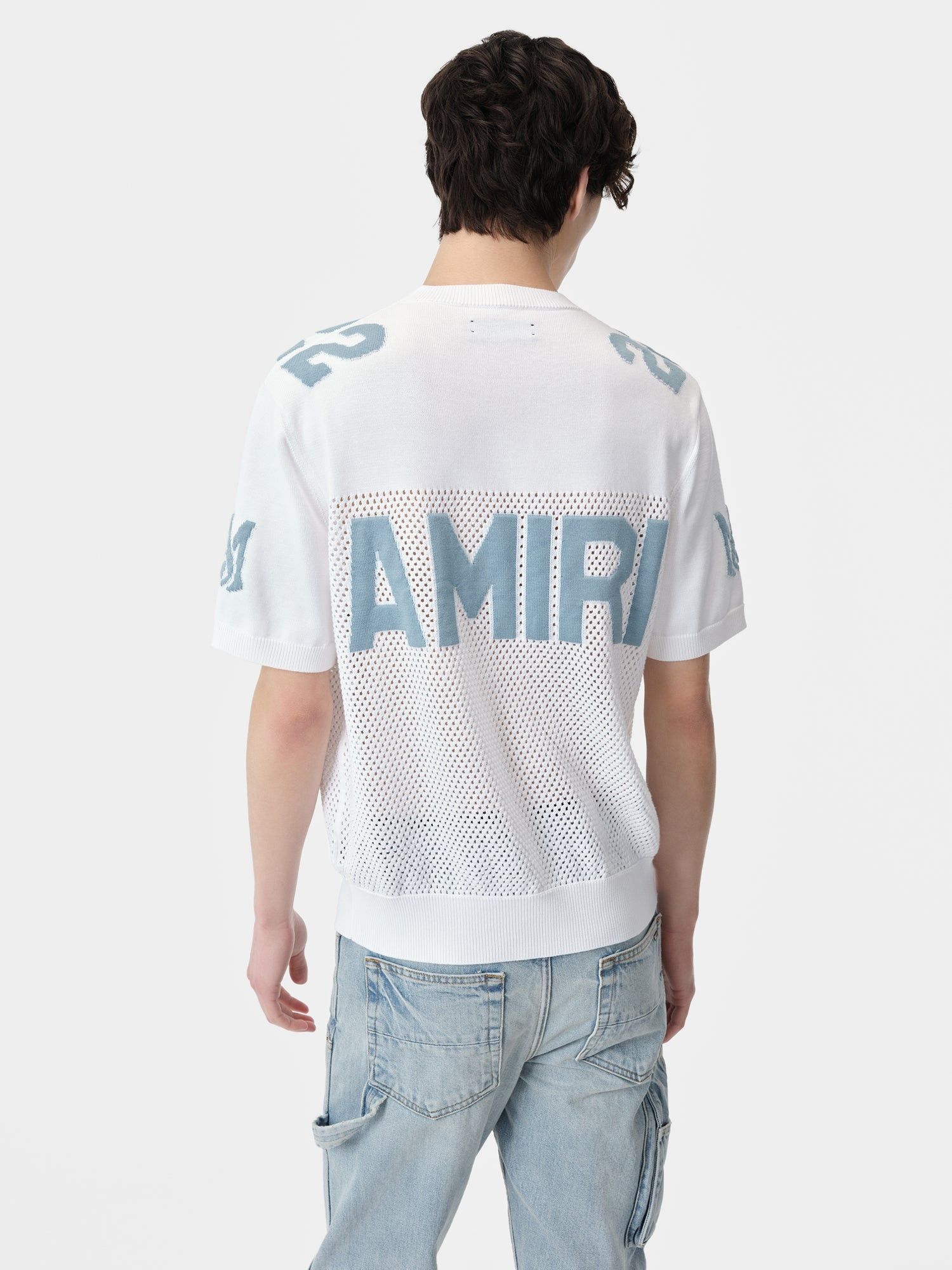 Amiri o1s1wg110725 22 T-Shirt in White/Blue Size US XL / EU 56 / 4 - 4 Thumbnail