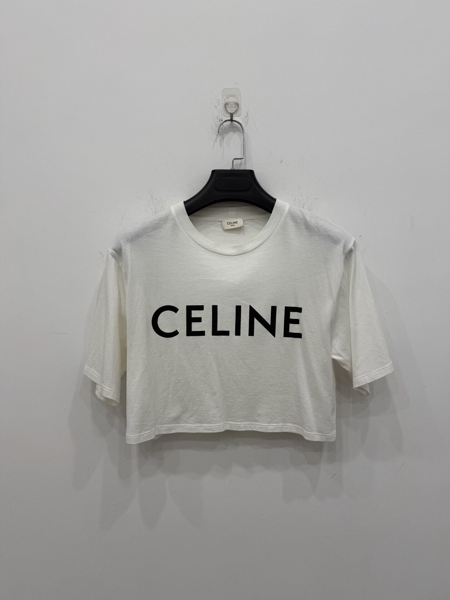 Celine Celine Letter Logo Cropped Short-Sleeve Top Size XS / US 0-2 / IT 36-38 - 1 Thumbnail