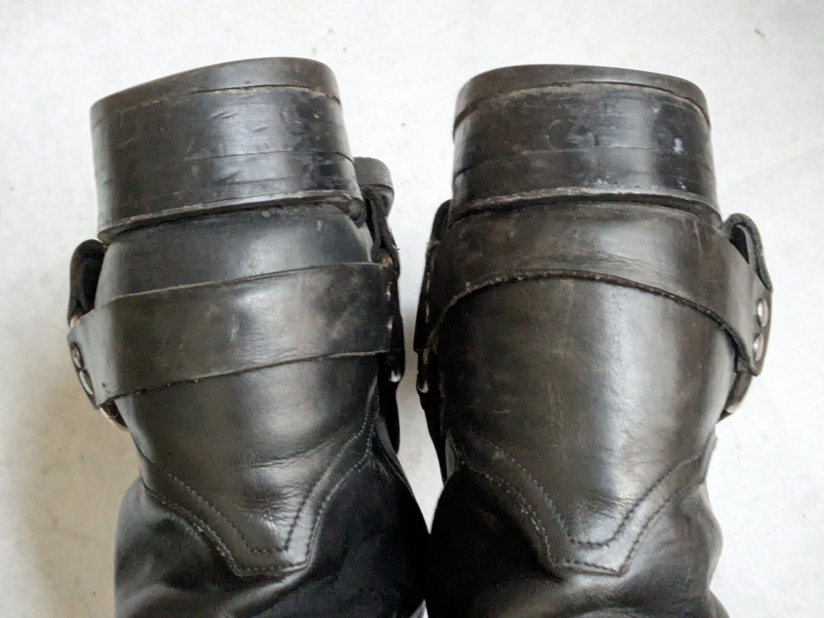 Genuine Leather Tony Lama Harness Boots Black Leather 11.5 Motorcycle Biker Size US 11.5 / EU 44-45 - 10 Thumbnail