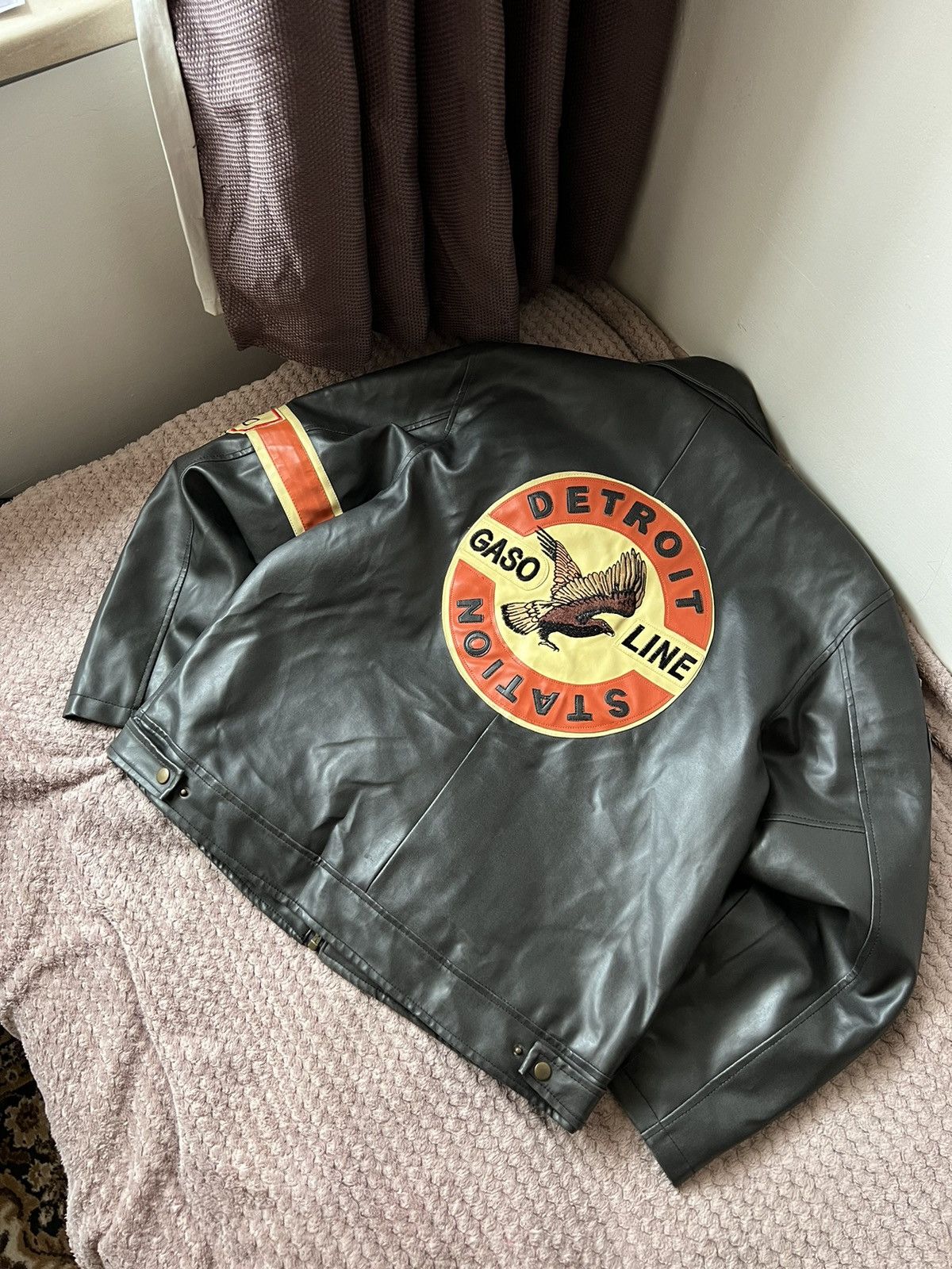 Route 66 × Vintage Vintage moto racing leather jacket route 66 patch Harley 90s Size US L / EU 52-54 / 3 - 10 Thumbnail