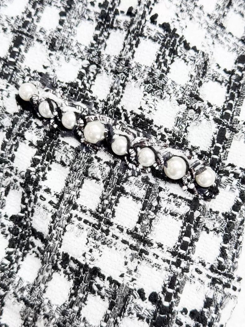 Chanel Chanel Plaid pearl stitching four-pocket knitted jacket Size XS / US 0-2 / IT 36-38 - 5 Thumbnail