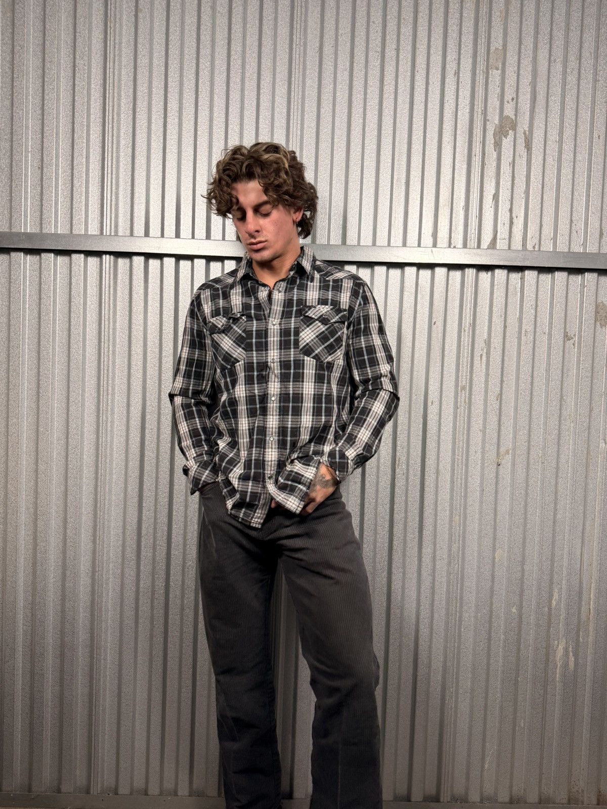 Levi's Vintage Levis Signature Pearl Snap Plaid Western Button Up Size US M / EU 48-50 / 2 - 1 Thumbnail