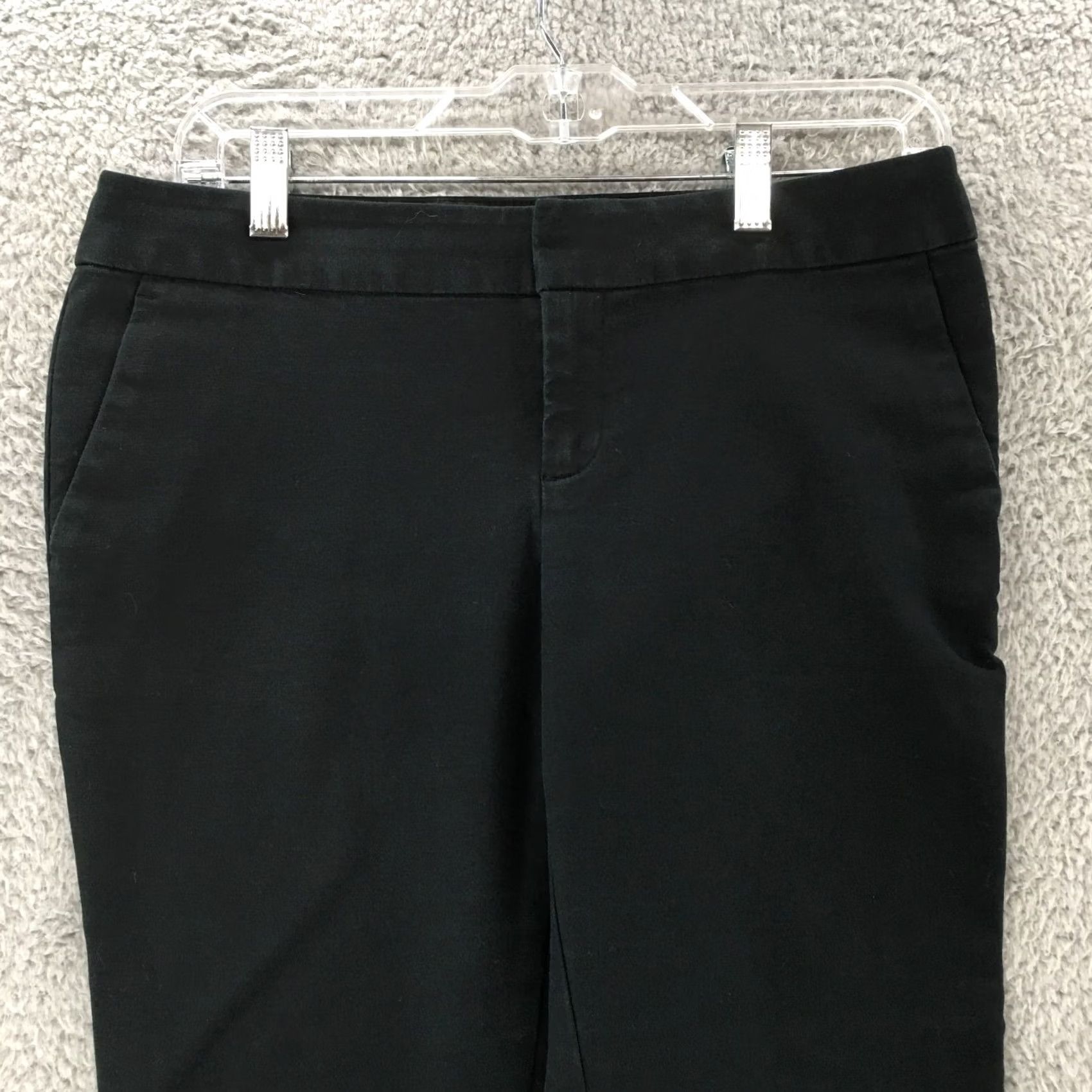 Banana Republic Banana Republic Hampton Fit Cropped Pants Womens 6P Black Mid Rise Tapered Flat Front Pockets Casual Size 28" / US 6 / IT 42 - 2 Thumbnail