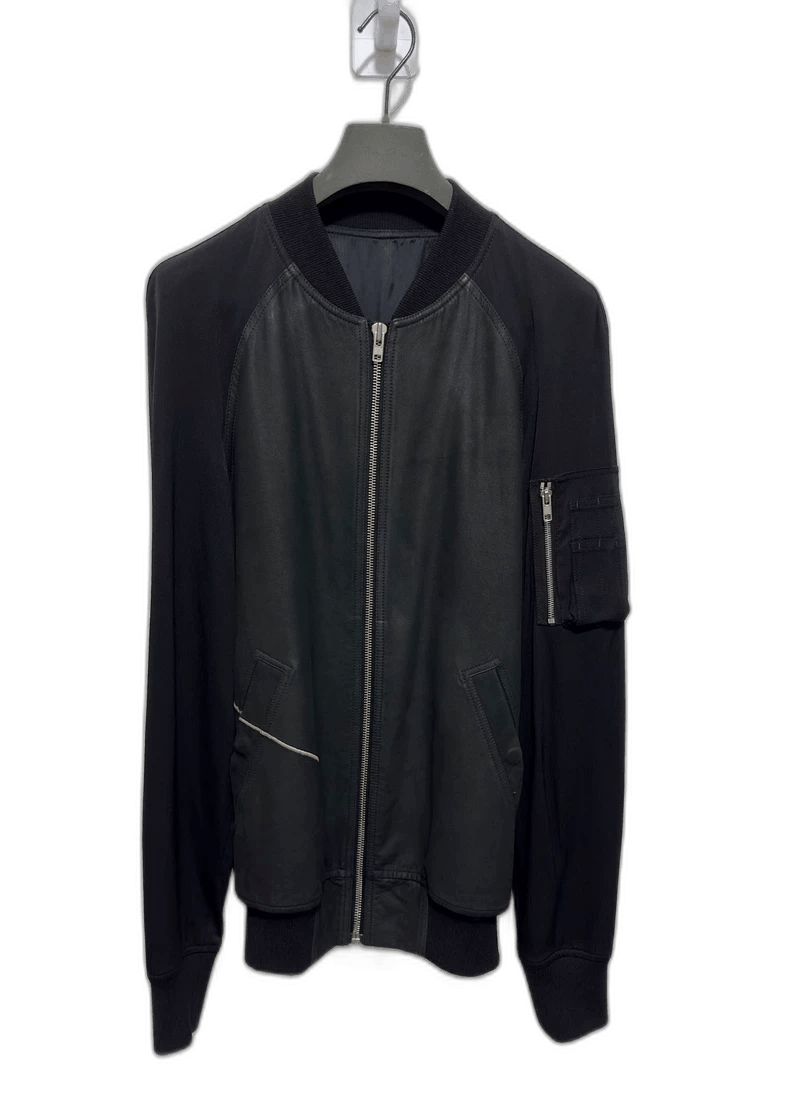 Rick Owens rick owens leather bomber jacket ma1 Size US M / EU 48-50 / 2 - 1 Thumbnail
