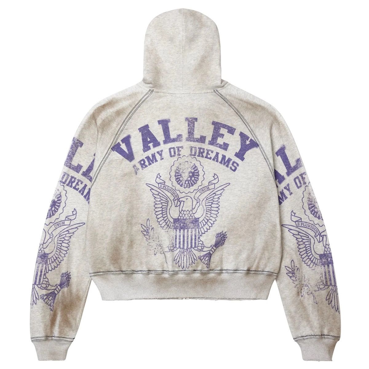 Vale Vale Forever Army Zip-Up Hoodie Dirty Grey Size US XXL / EU 58 / 5 - 6 Thumbnail