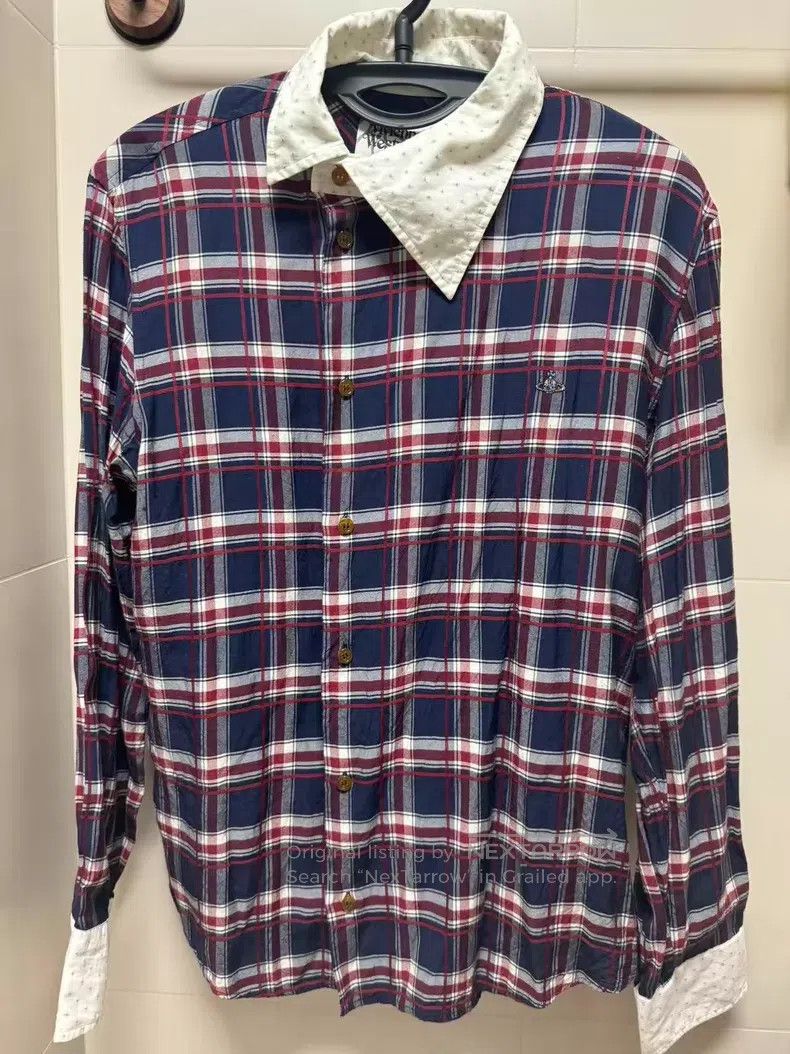 Vivienne Westwood Vivienne Westwood Contrast Collar Plaid Shirt Size XL / US 12-14 / IT 48-50 - 3 Thumbnail