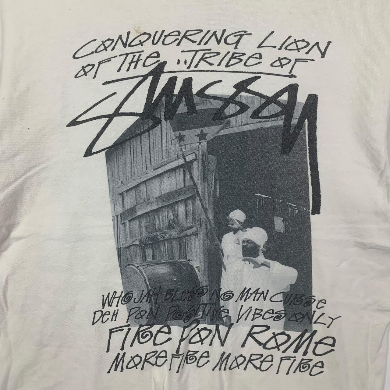 Vintage Vintage STUSSY REGGAE Conquering Lion Tribe Tee Shirt Size US M / EU 48-50 / 2 - 5 Thumbnail