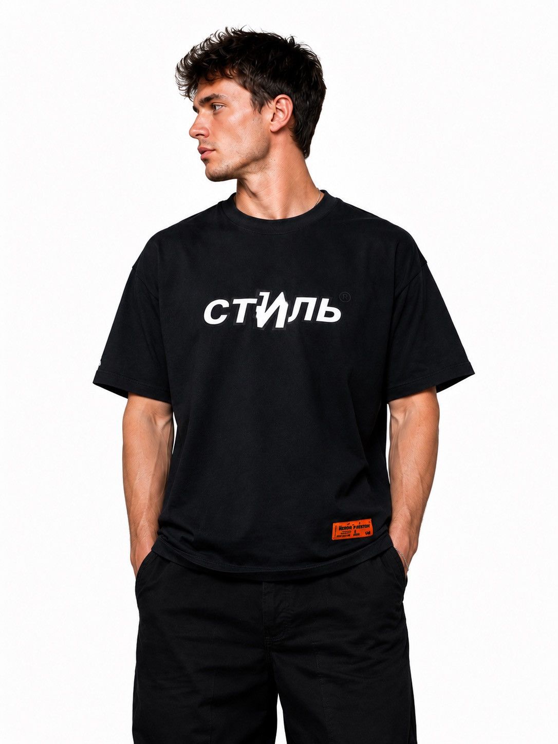 Heron Preston Heron Preston Стиль Big Logo Black T-Shirt Luxury Size S Size US S / EU 44-46 / 1 - 1 Thumbnail