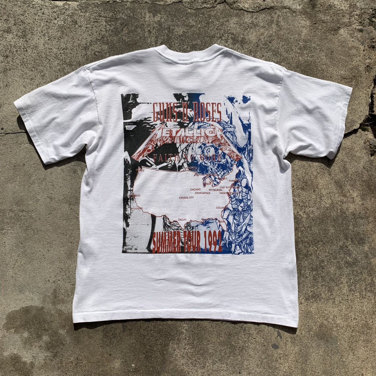 Band Tees (1992) Metallica Guns N Roses Faith No More Tour Size US XL / EU 56 / 4 - 7 Thumbnail
