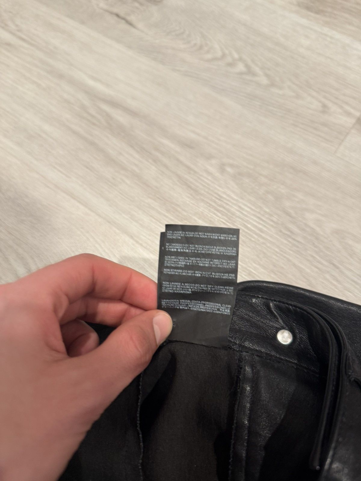 Balenciaga s/s 2015 leather denim cut pants!! Size US 28 / EU 44 - 9 Thumbnail