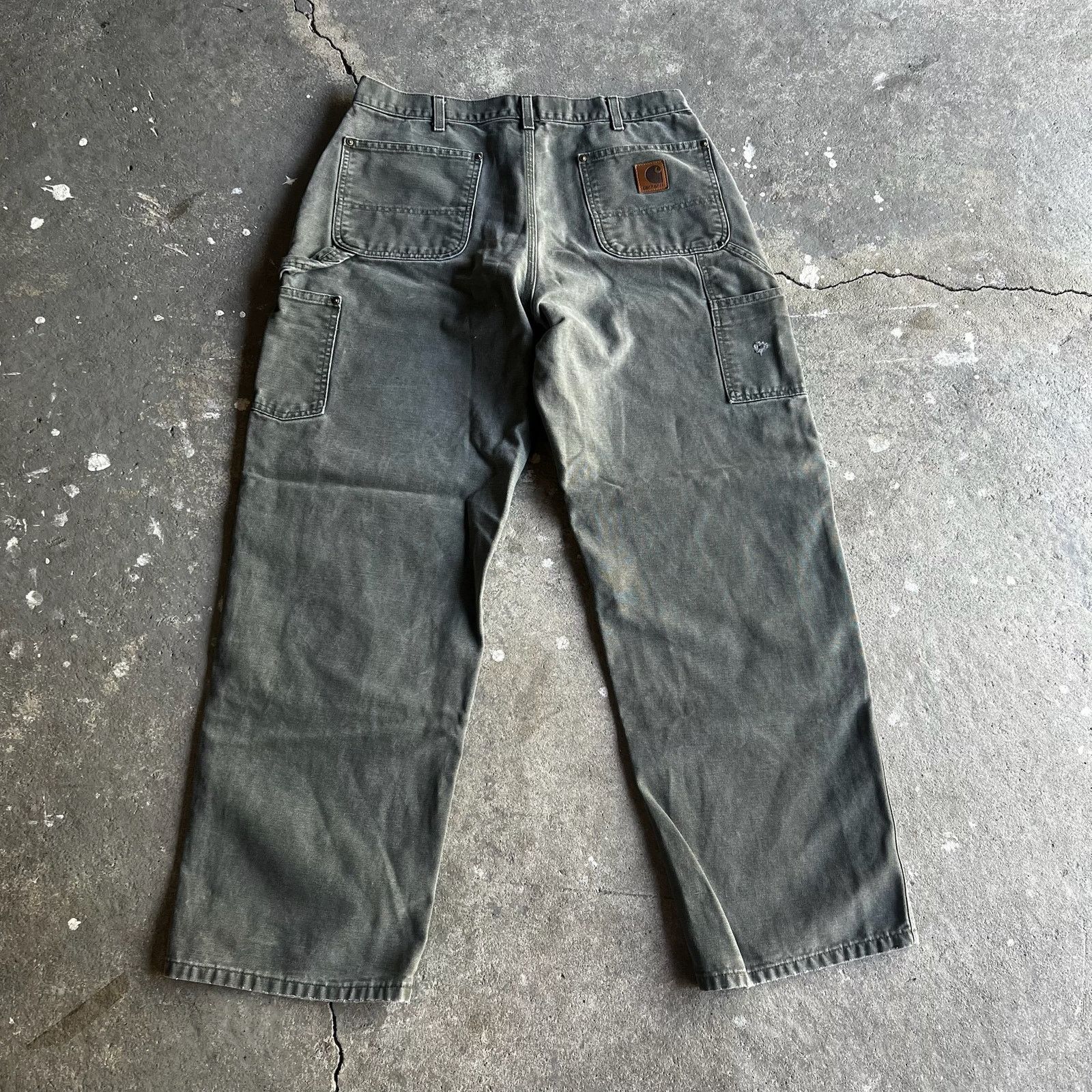 Carhartt × Vintage Carhartt green double knee work wear carpenter pants Size US 34 / EU 50 - 4 Thumbnail