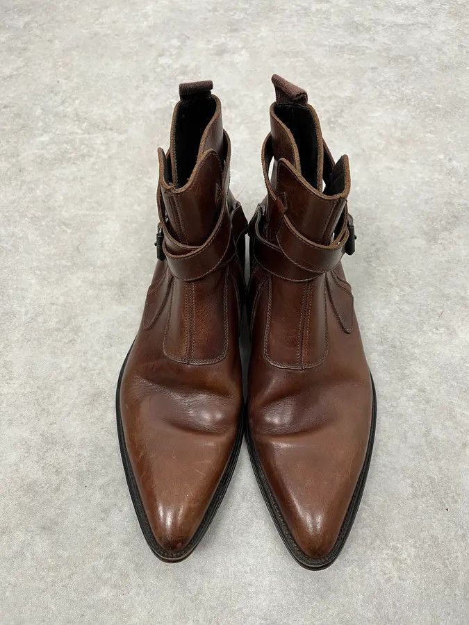 Miu Miu 2000s Miu Miu Brown Leather Ankle Boots Size US 7.5 / EU 40-41 - 5 Thumbnail