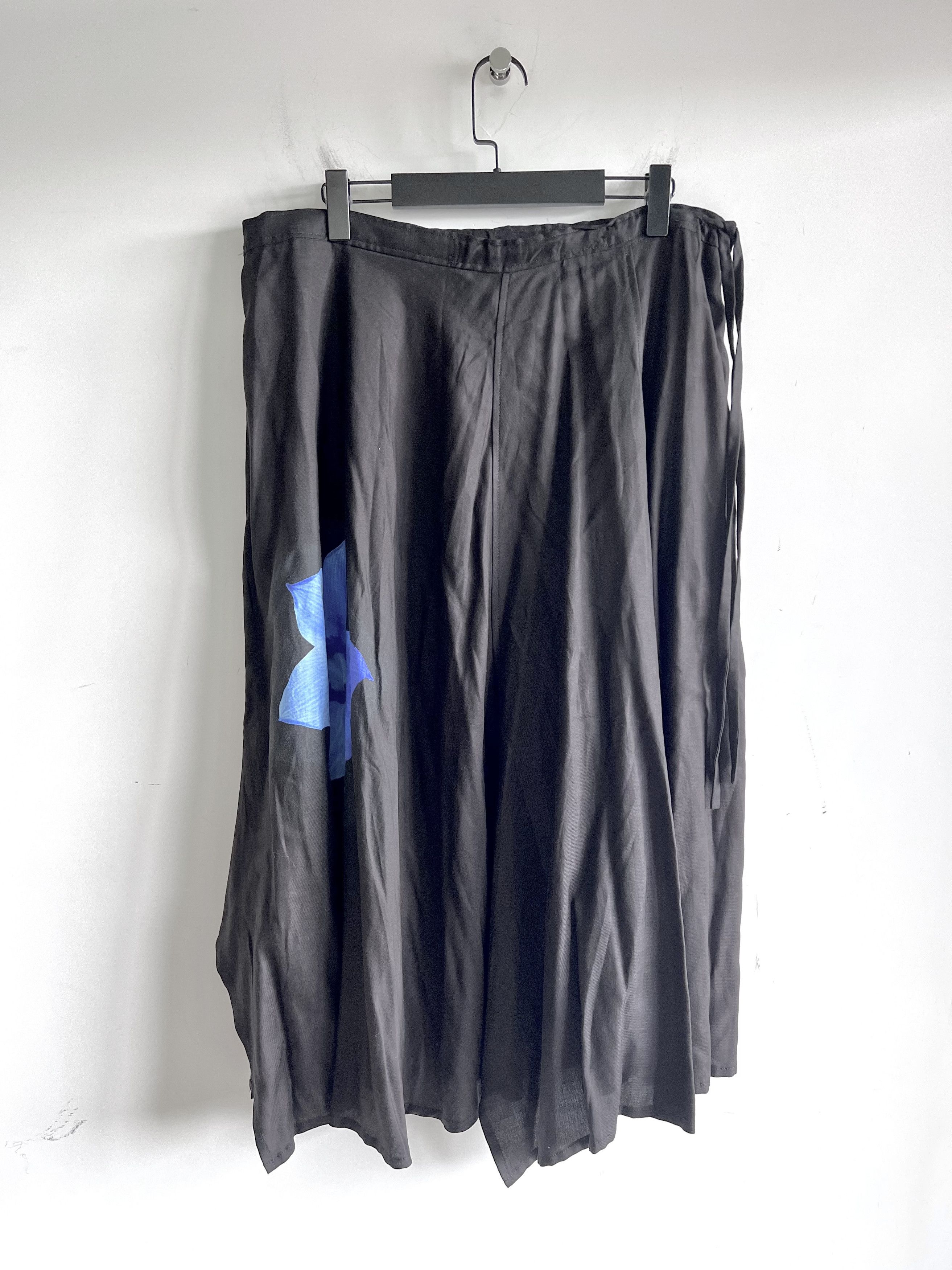 Yohji Yamamoto Yohji Yamamoto Noir+ - Flora Asymmetrical Wide SKIRT Size 37" - 2 Thumbnail