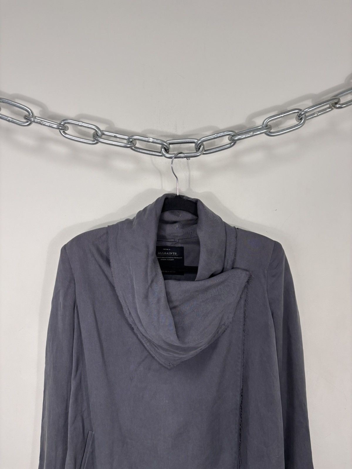 Allsaints AllSaints Hoxton Monument Coat Women’s Grey Asymmetrical Size S / US 4 / IT 40 - 3 Thumbnail