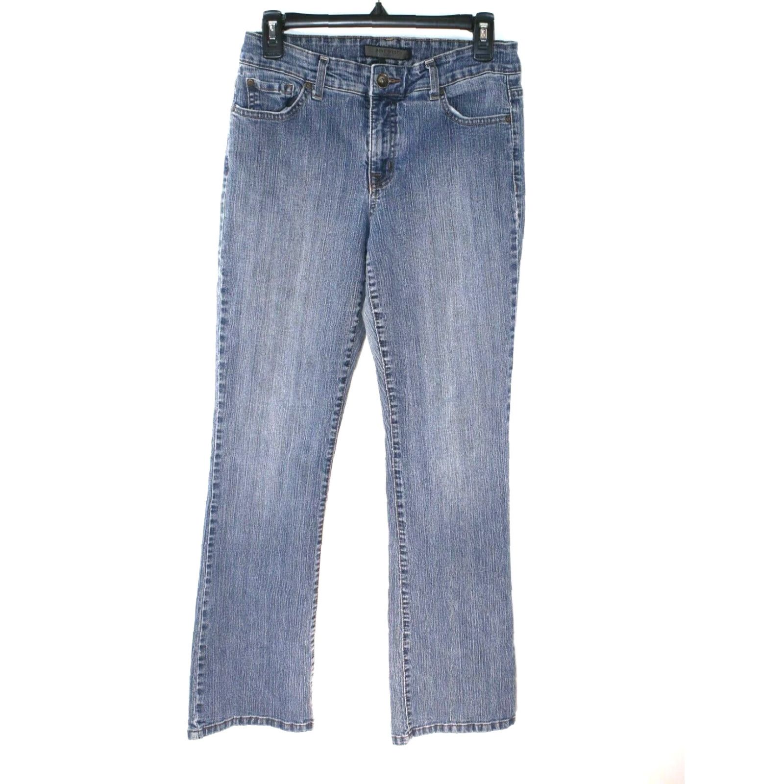 Nine West Nine West Sams Arielle Boot Cut Jeans Womens Size 8 Blue 28X30 Stretch Denim Regular Rise High Jeans Bootscut Size 28" / US 6 / IT 42 - 2 Thumbnail