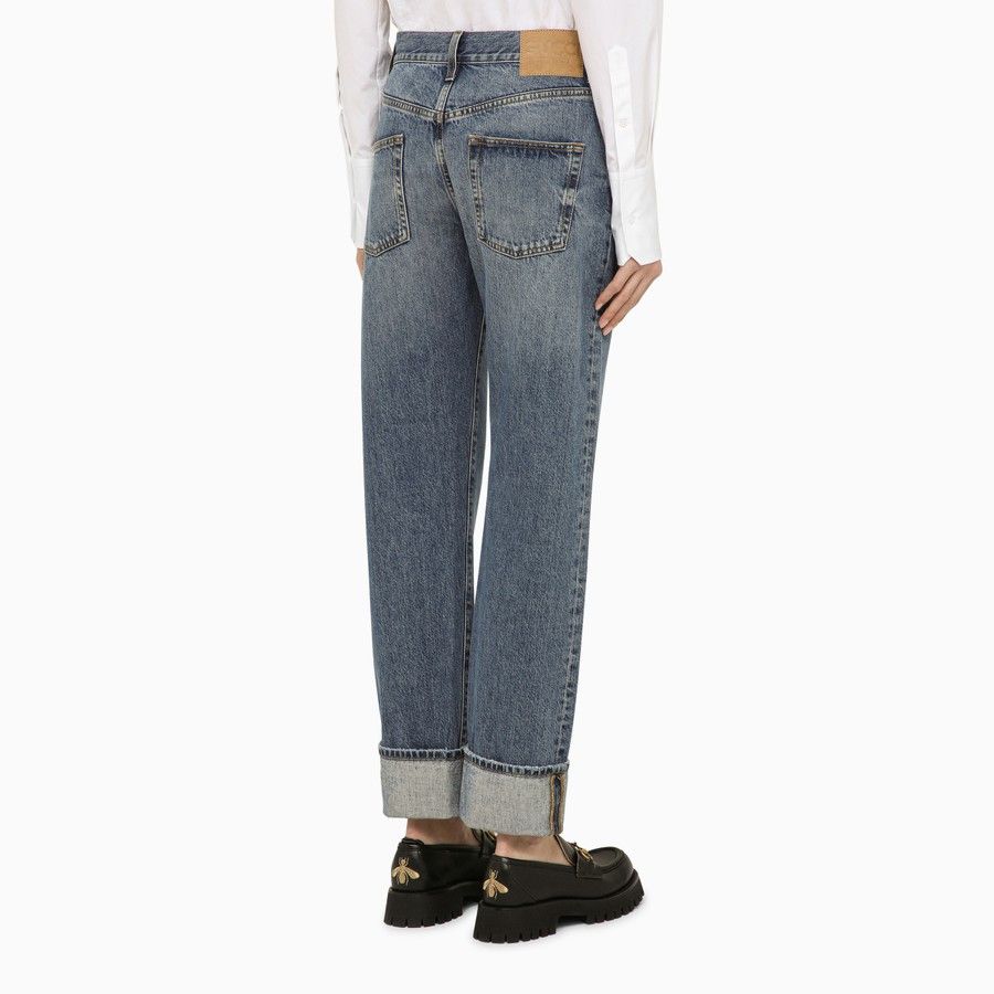 Gucci o1d2blof0824 Denim Jeans With Turn-Ups in Blue Size 25" / US 0 / IT 36 - 4 Thumbnail