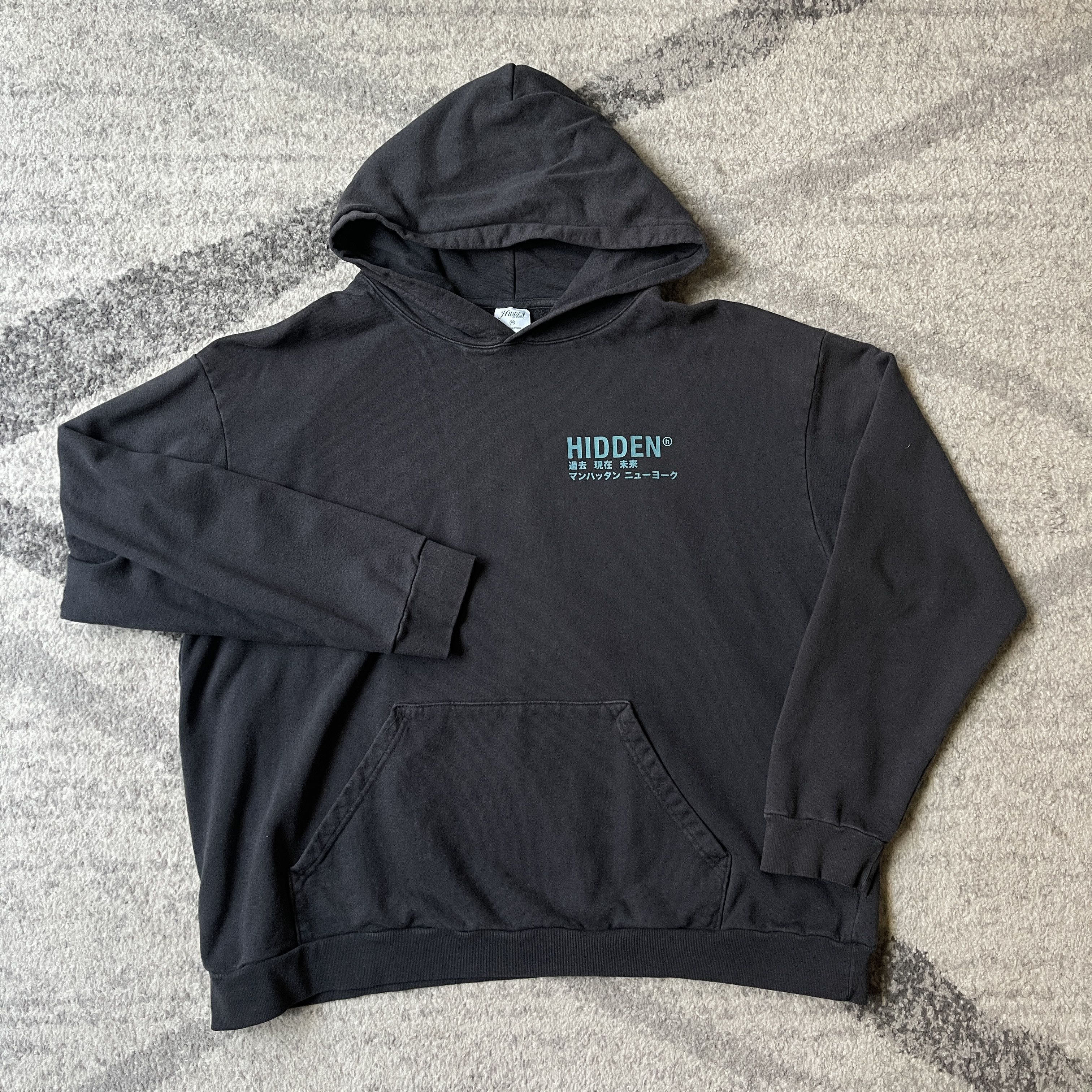 HIDDEN HIDDEN Japanese Logo Hoodie Size US XXL / EU 58 / 5 - 1 Thumbnail