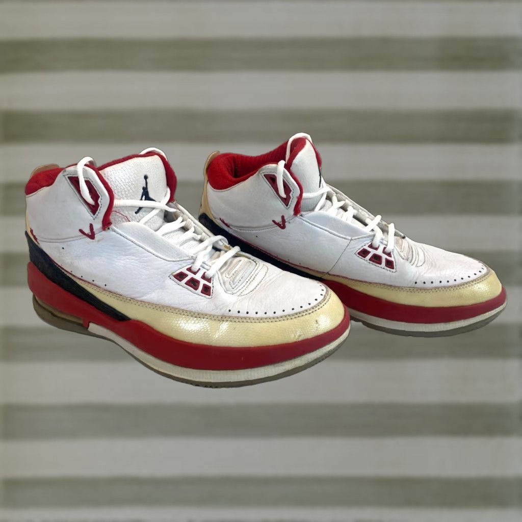 Nike VINTAGE Nike Air Jordan 2.5 Retro Team White Varsity Red 331987-103 USA 10.5 Mens Sneaker High Top Shoes Size US 10 / EU 43 - 1 Thumbnail