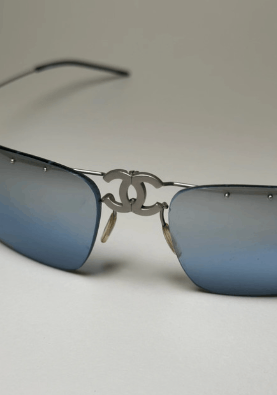 Chanel CHANEL Sunglasses 4032 Rimless Rhinestone 4017 Shields Size ONE SIZE - 4 Thumbnail