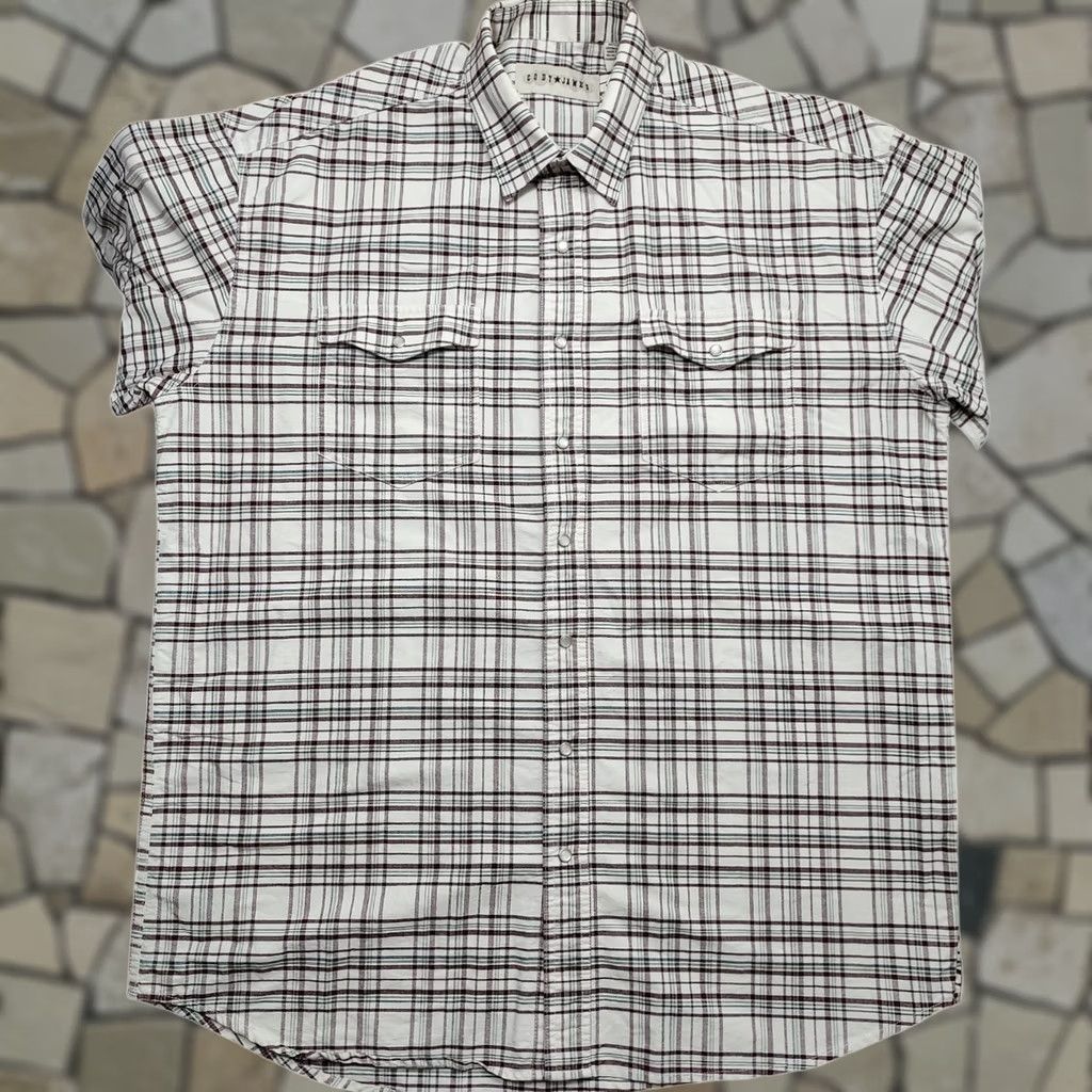 Cody James Cody James Shirt Mens XLT Big & Tall White Plaid Long Sleeve Western Pearl Snap Size US XL / EU 56 / 4 - 1 Thumbnail
