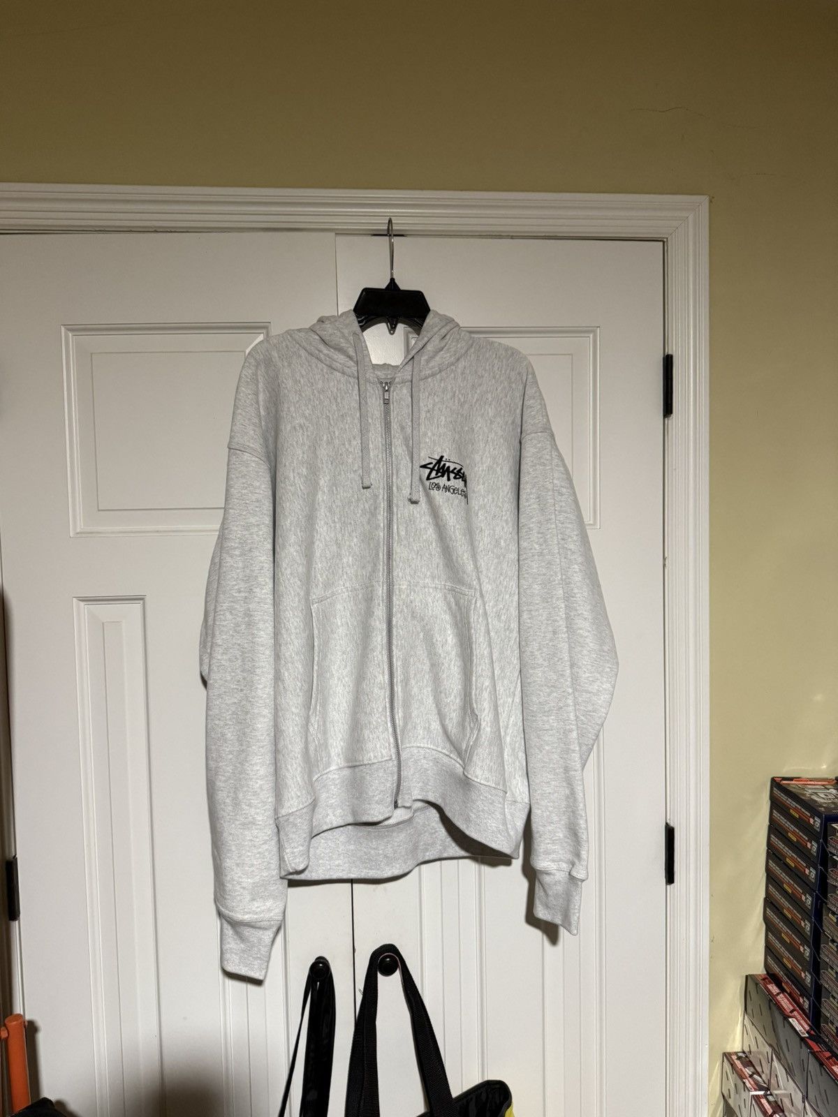 Stussy Stussy Heather Grey Los Angeles Zip-Up Hoodie Size US XL / EU 56 / 4 - 1 Thumbnail