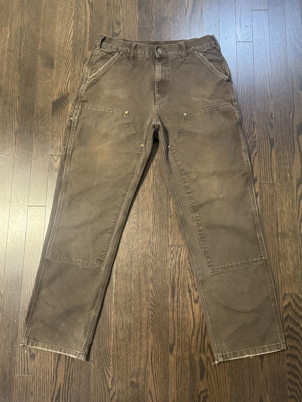 Carhartt Brown Carhartt Double Knew Work Pants Size US 32 / EU 48 - 1 Thumbnail