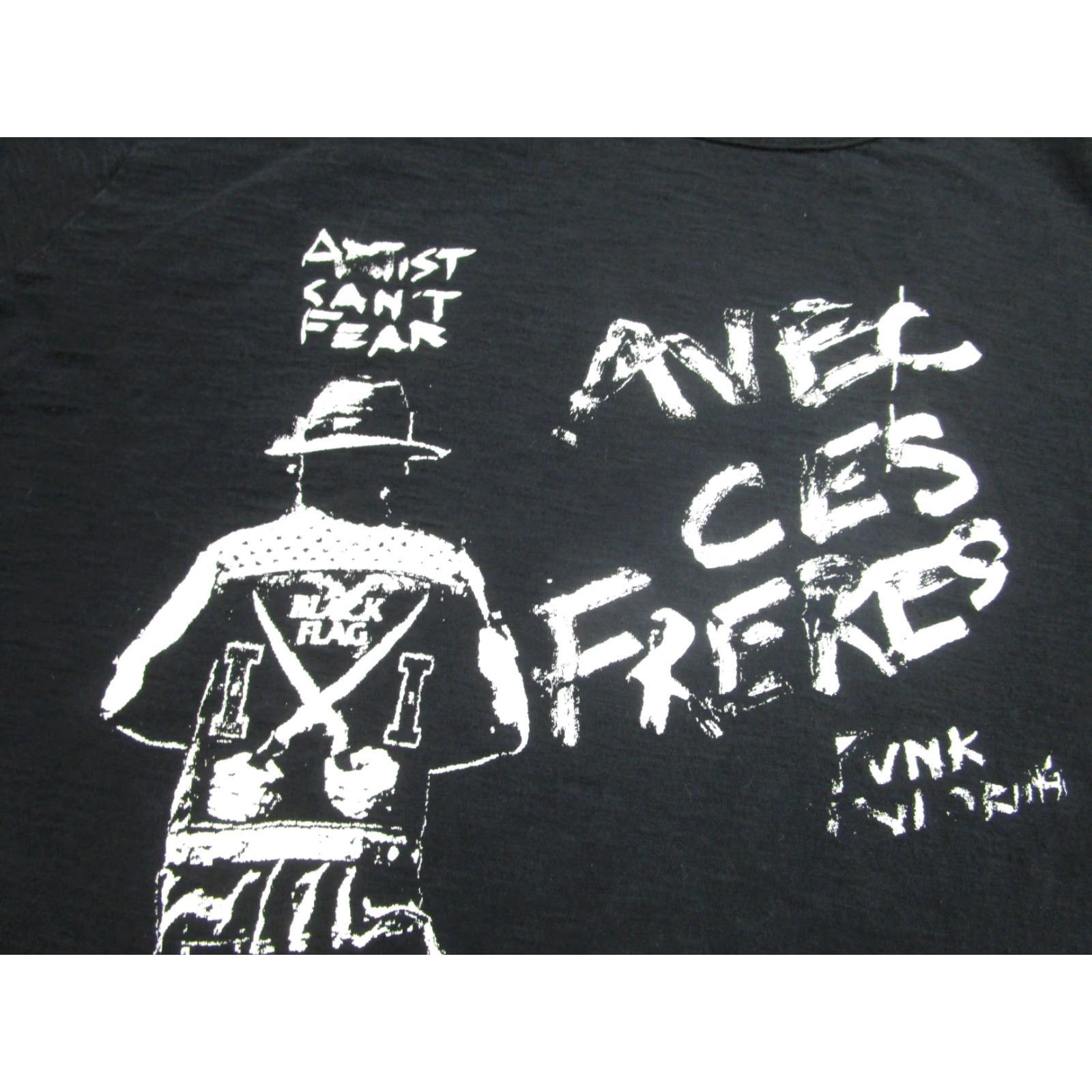 Vintage VINTAGE Art Comes First Shirt Graphic Print Black Grunge Mens L Size US L / EU 52-54 / 3 - 3 Thumbnail