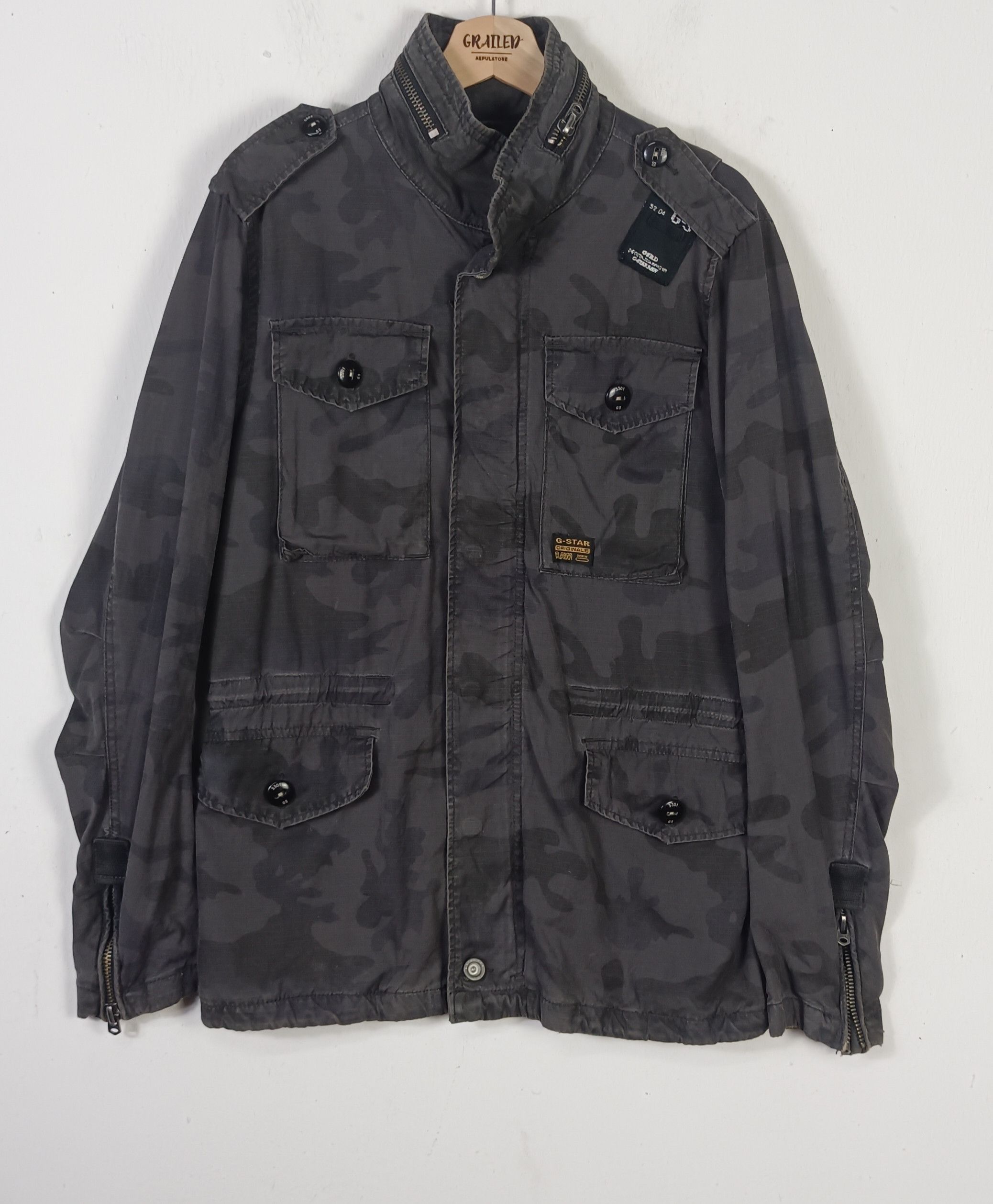 G-Star G Star Raw Denim Military Tactical Jacket Size US L / EU 52-54 / 3 - 1 Thumbnail