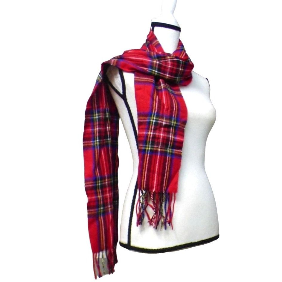 Steve Madden Steve Madden Mid Weight Plaid Pattern Muffler Scarf, 11”x 70 Size ONE SIZE - 6 Thumbnail