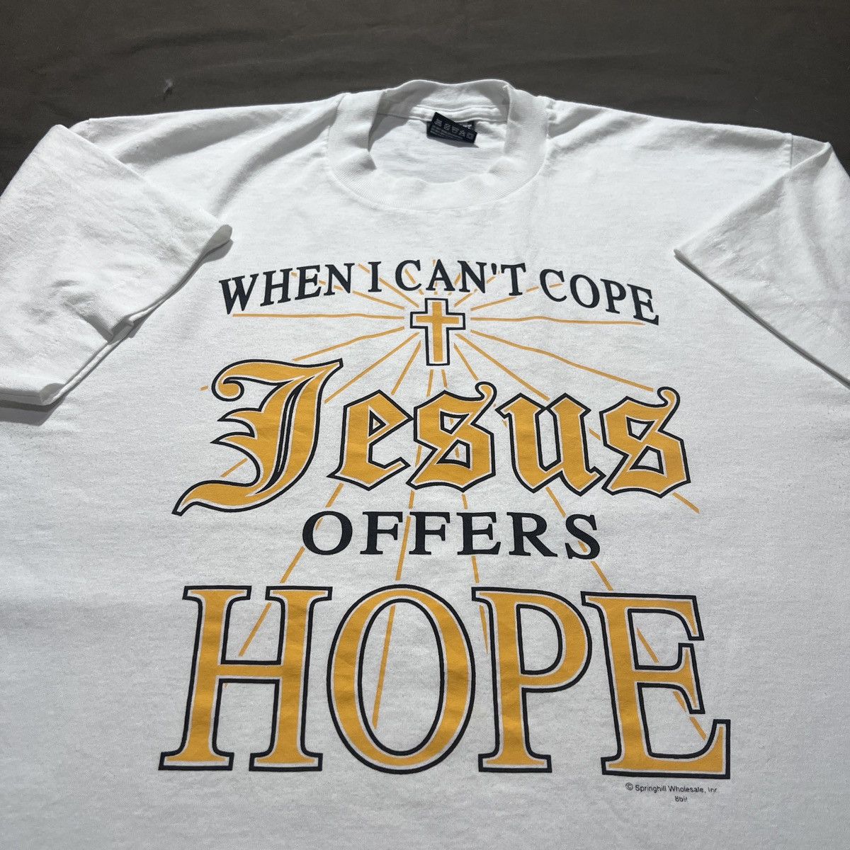Vintage Vintage 90s Jesus offers hope God Bible Holy Promo Tee L Size US L / EU 52-54 / 3 - 1 Thumbnail