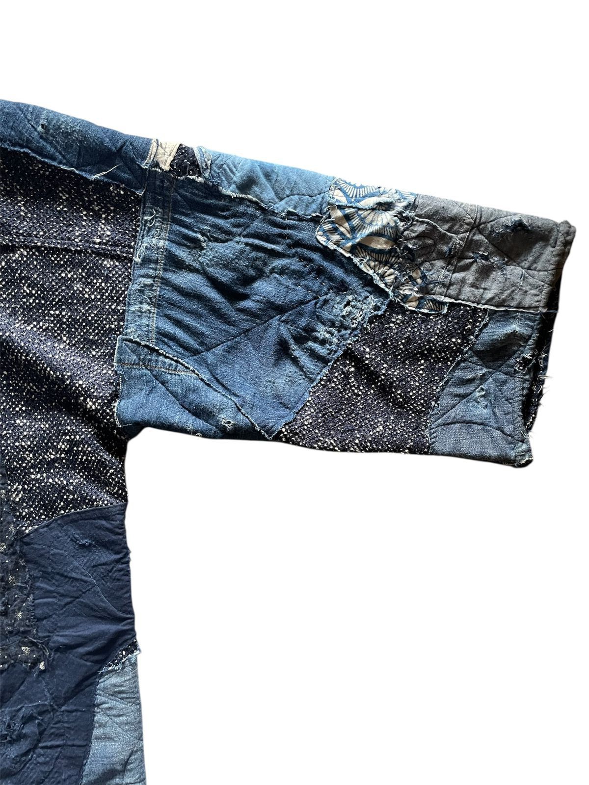 Proleta Re Art Custom Indigo Boro Damaged Fabric Haori Kimono Jacket Size US L / EU 52-54 / 3 - 10 Thumbnail