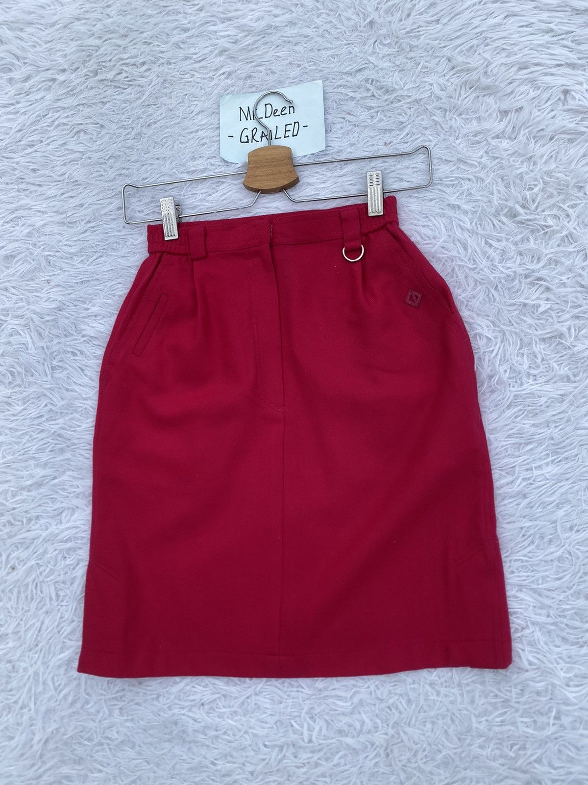 Christian Dior Monsieur Rare Vintage 90s Christian Dior Red Skirt Size 27" / US 4 / IT 40 - 3 Thumbnail