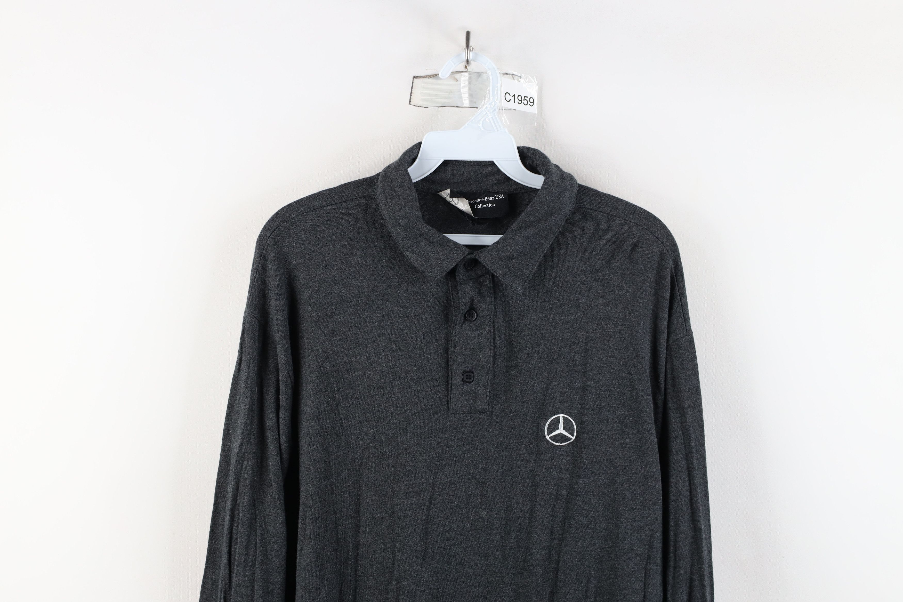 Vintage Vintage Mercedes Benz Collection Logo Long Sleeve Polo Size US XXL / EU 58 / 5 - 2 Thumbnail
