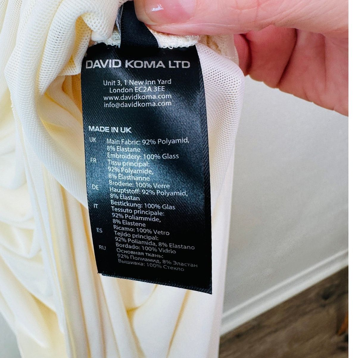 Other NWT David Koma Cream Crystal Claw Draped Mesh Dress US 6 Size M / US 6-8 / IT 42-44 - 17 Thumbnail