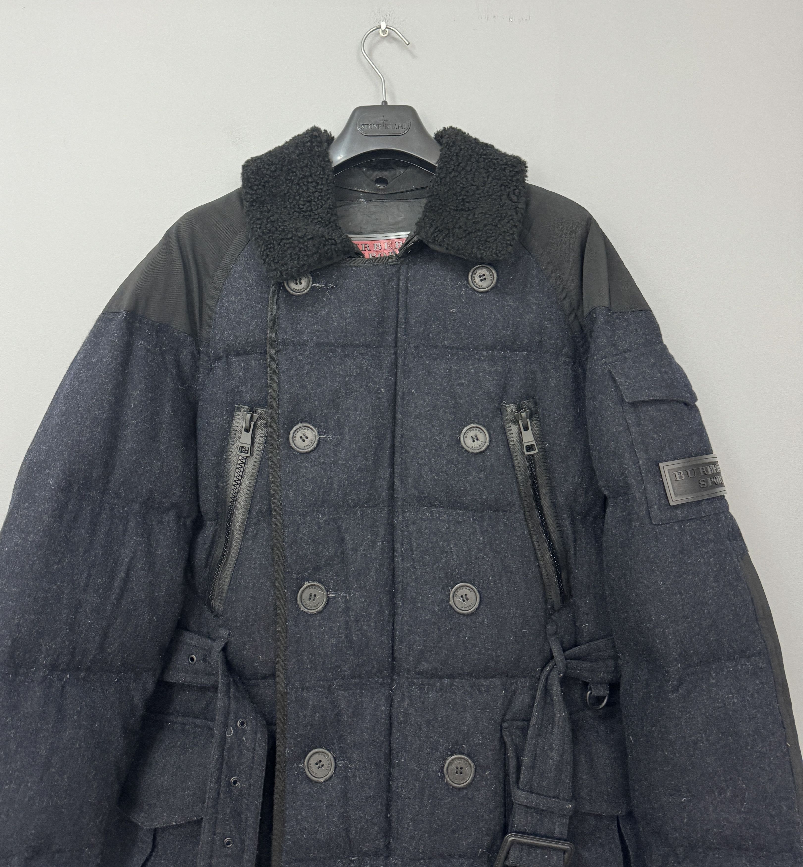 Burberry Burberry Sport Wool Down Jacket Coat Puffer Big Logo Size XL Size US XL / EU 56 / 4 - 7 Thumbnail
