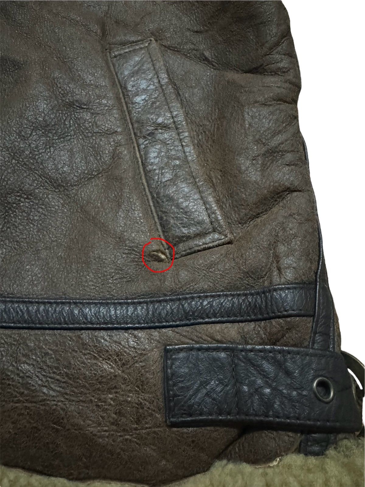 Genuine Leather Vintage Pottar B3 Sheep Skin Air Force Army Military Size US L / EU 52-54 / 3 - 11 Thumbnail