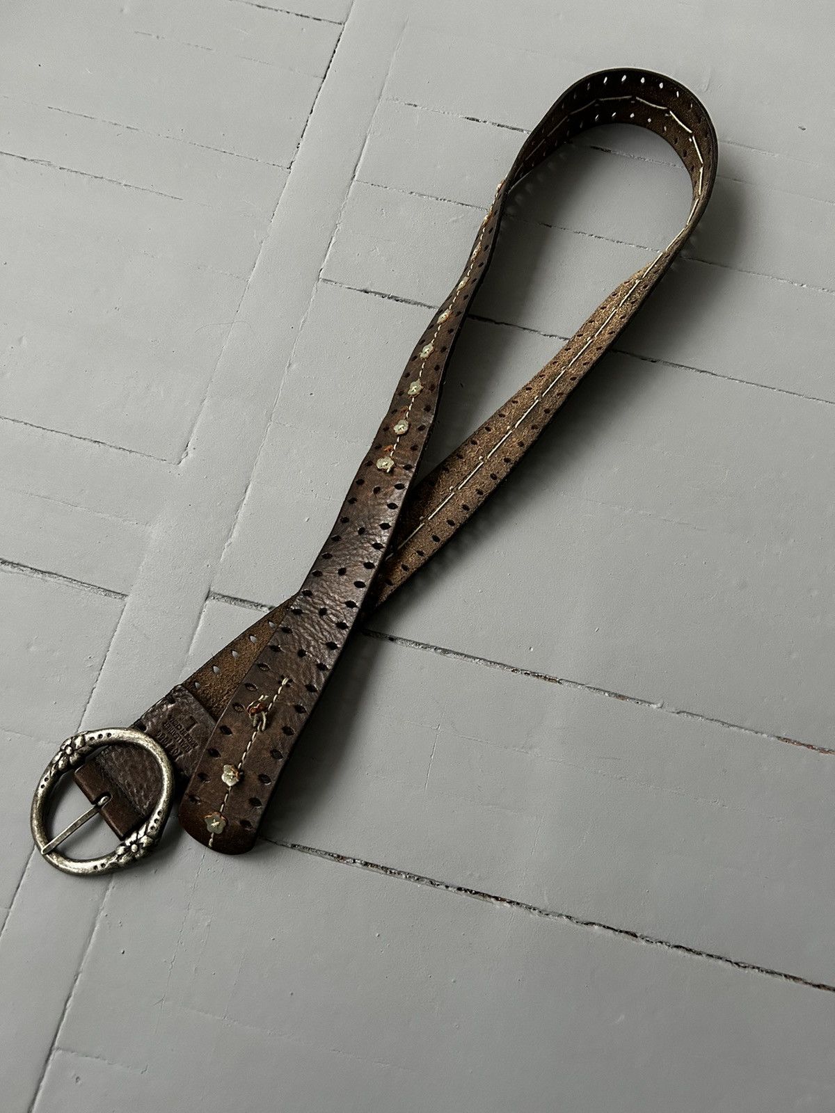 Japanese Brand Avantgarde leather belt Size ONE SIZE - 5 Thumbnail
