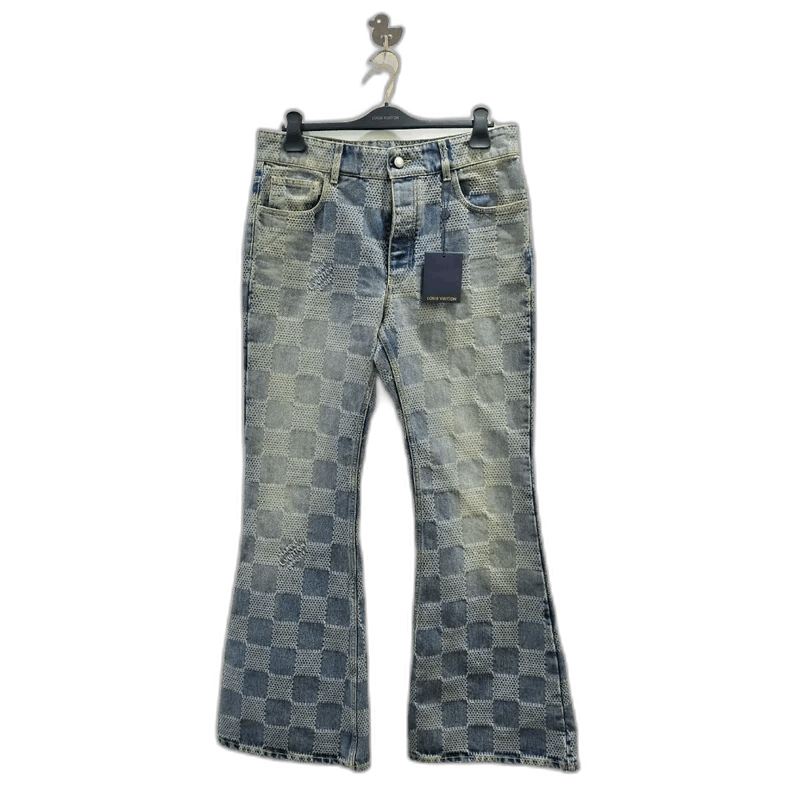 Louis Vuitton Louis Vuitton Checkered Logo Flared Jeans-yf Size US 33 - 1 Thumbnail