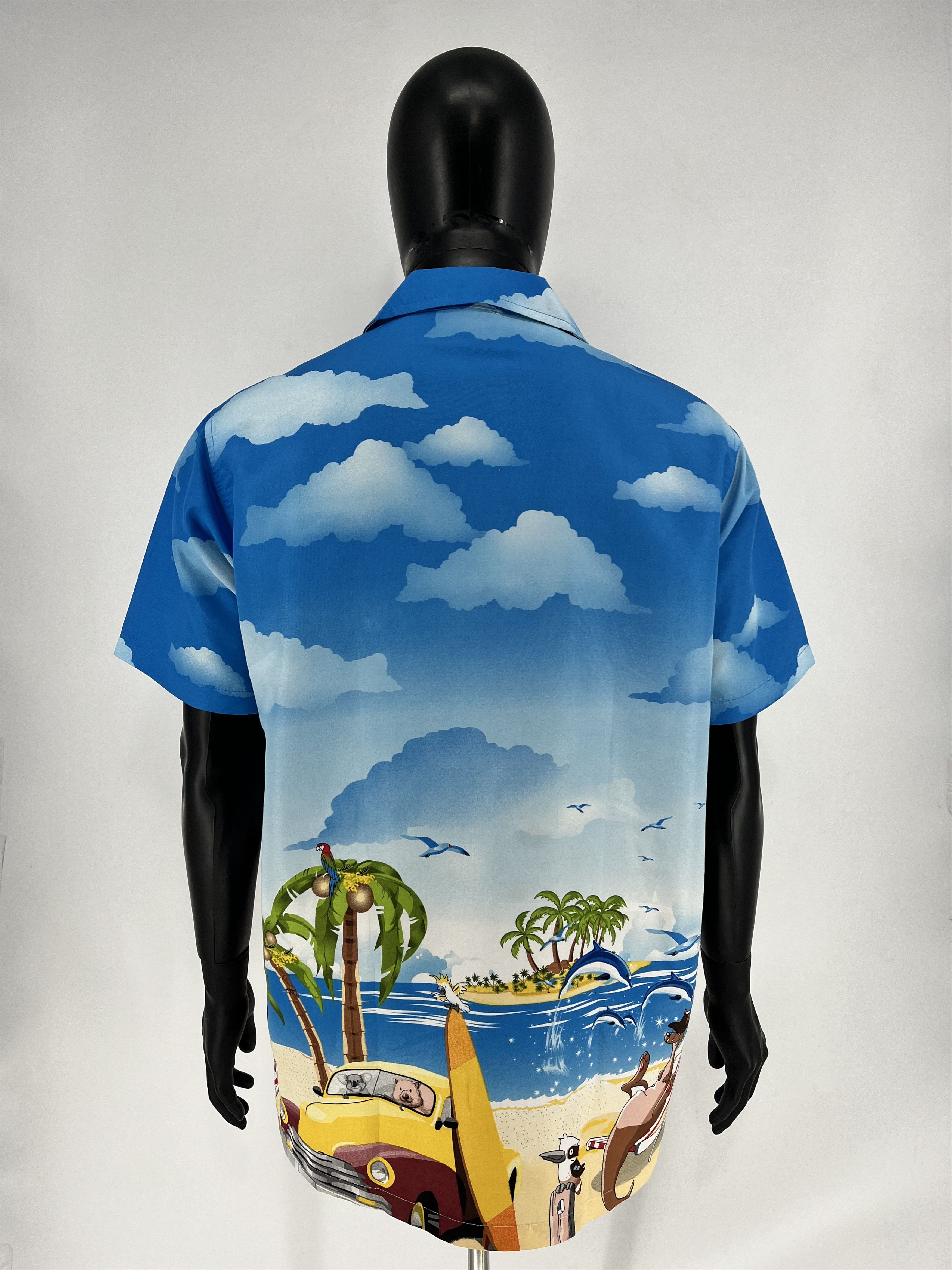 Vintage Men’s Crazy Hawaiian Shirt Short Sleeve True Face Size L Size US L / EU 52-54 / 3 - 8 Thumbnail