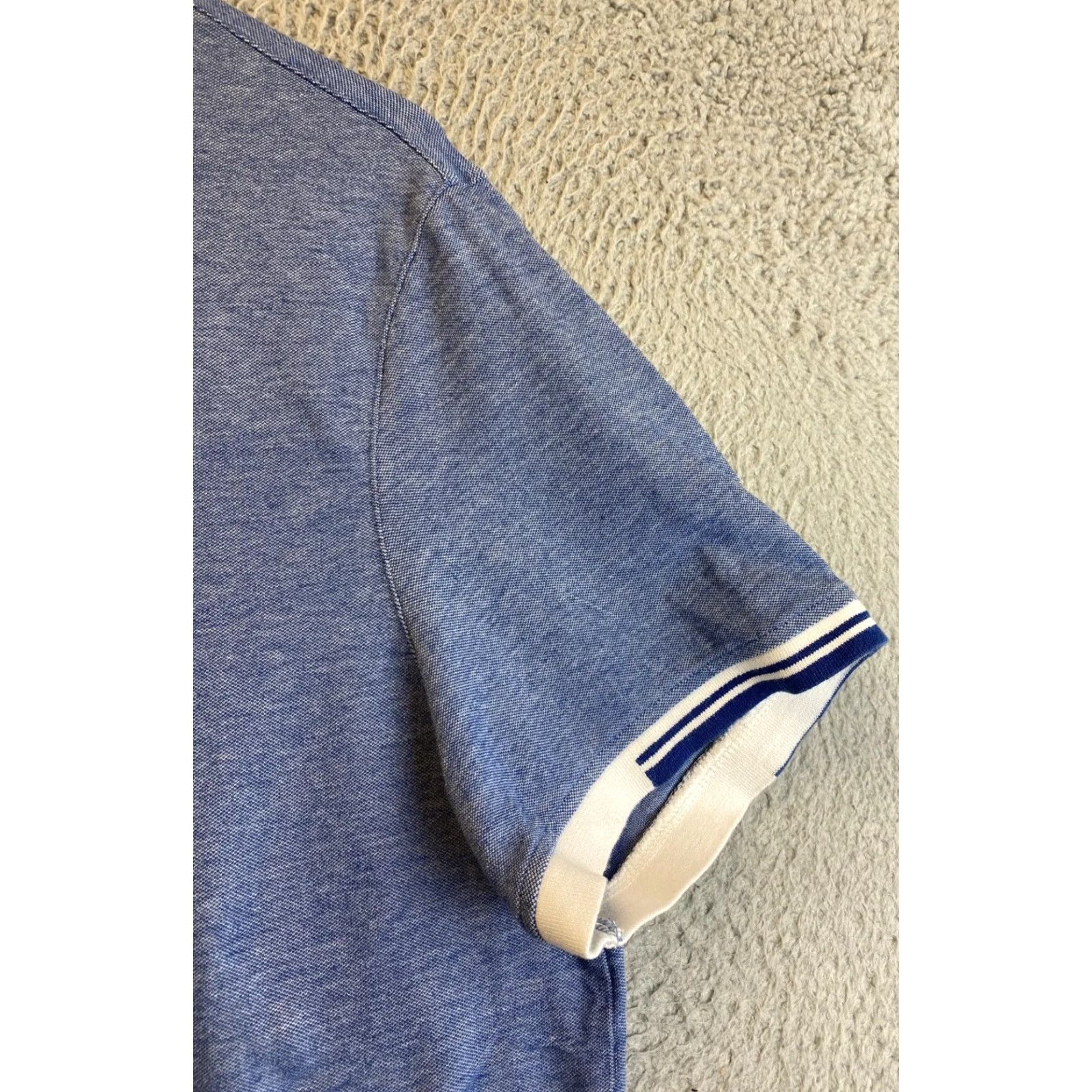 Banana Republic Michael Kors Mens Polo Shirt Large Short Sleeve Blue Cotton Casual Formal Golf Tennis 33-68 Size US L / EU 52-54 / 3 - 3 Thumbnail
