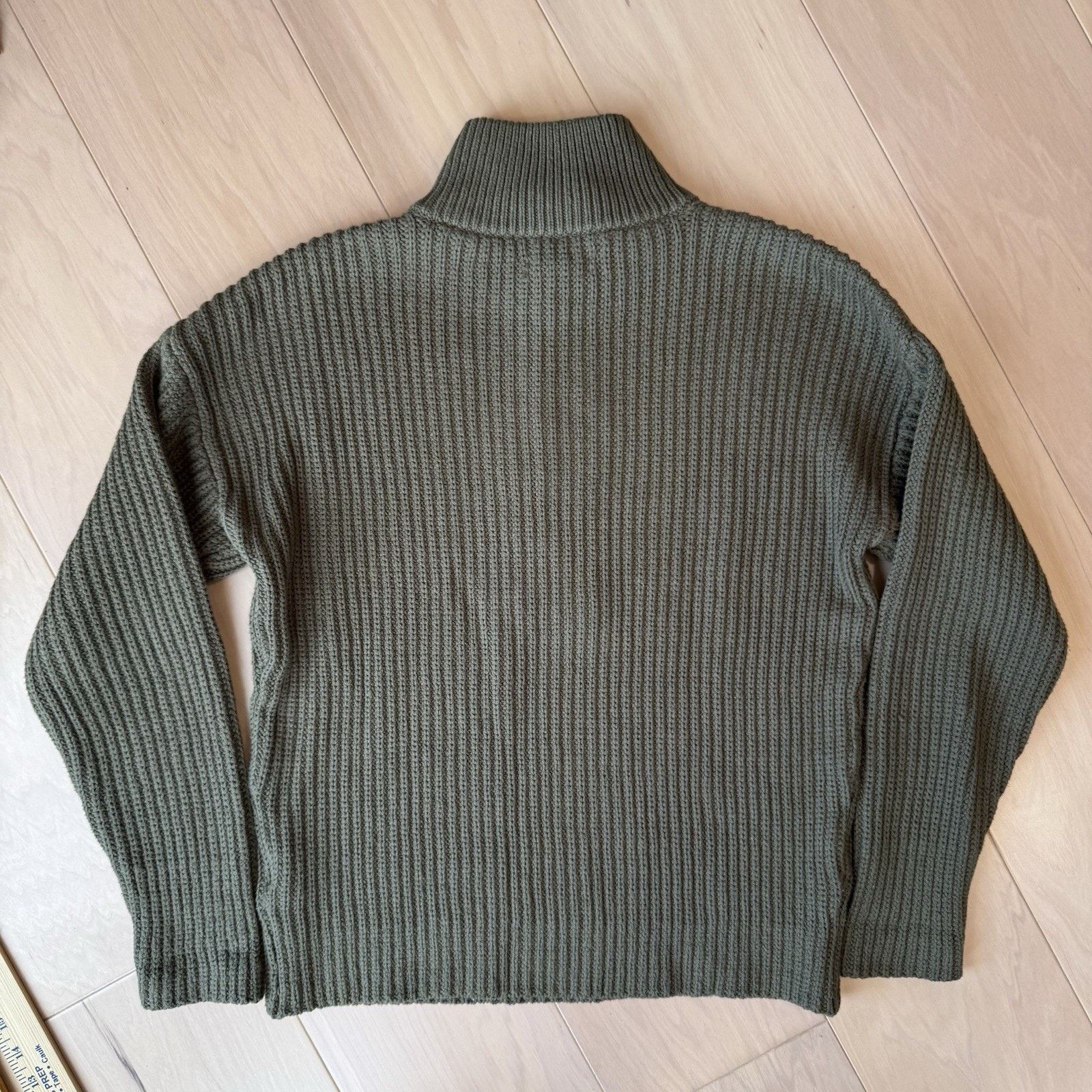 Outerknown Outerknown Sweater Small Green 1/2 Zip Cotton Pullover Size US S / EU 44-46 / 1 - 9 Thumbnail