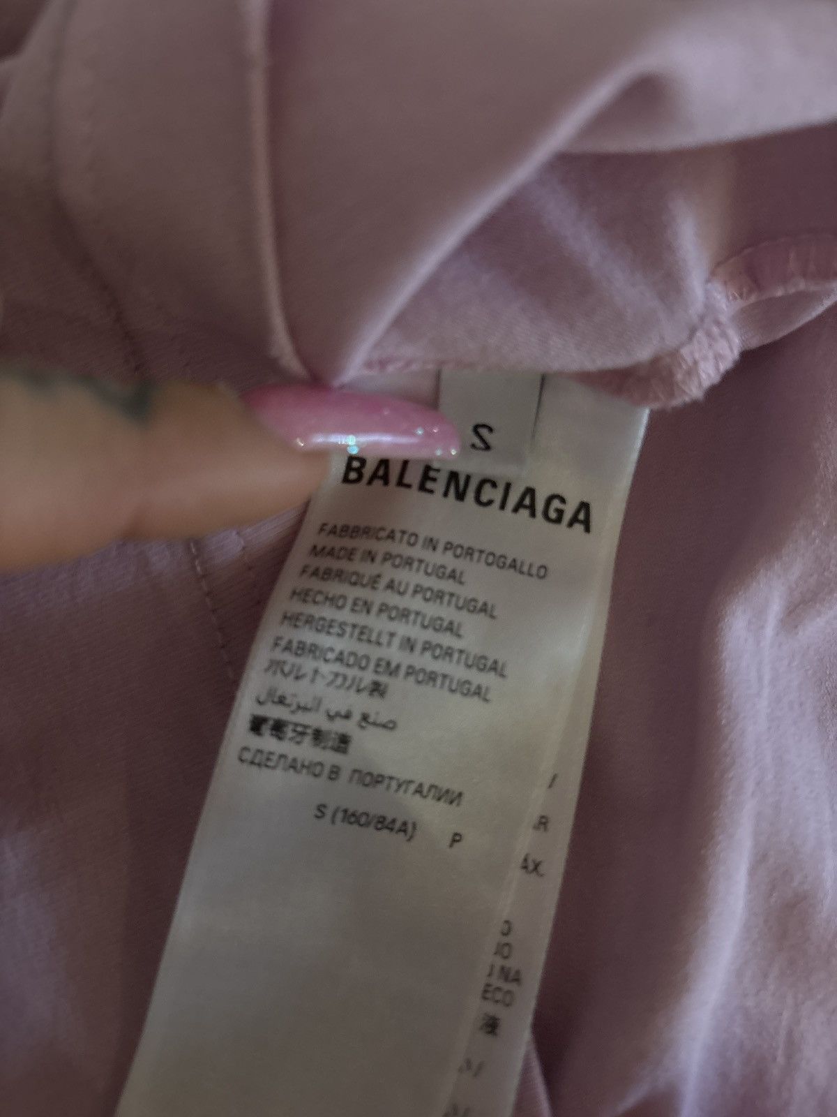 Balenciaga Balenciaga Gothic Type T-Shirt Pink Size S / US 4 / IT 40 - 9 Thumbnail